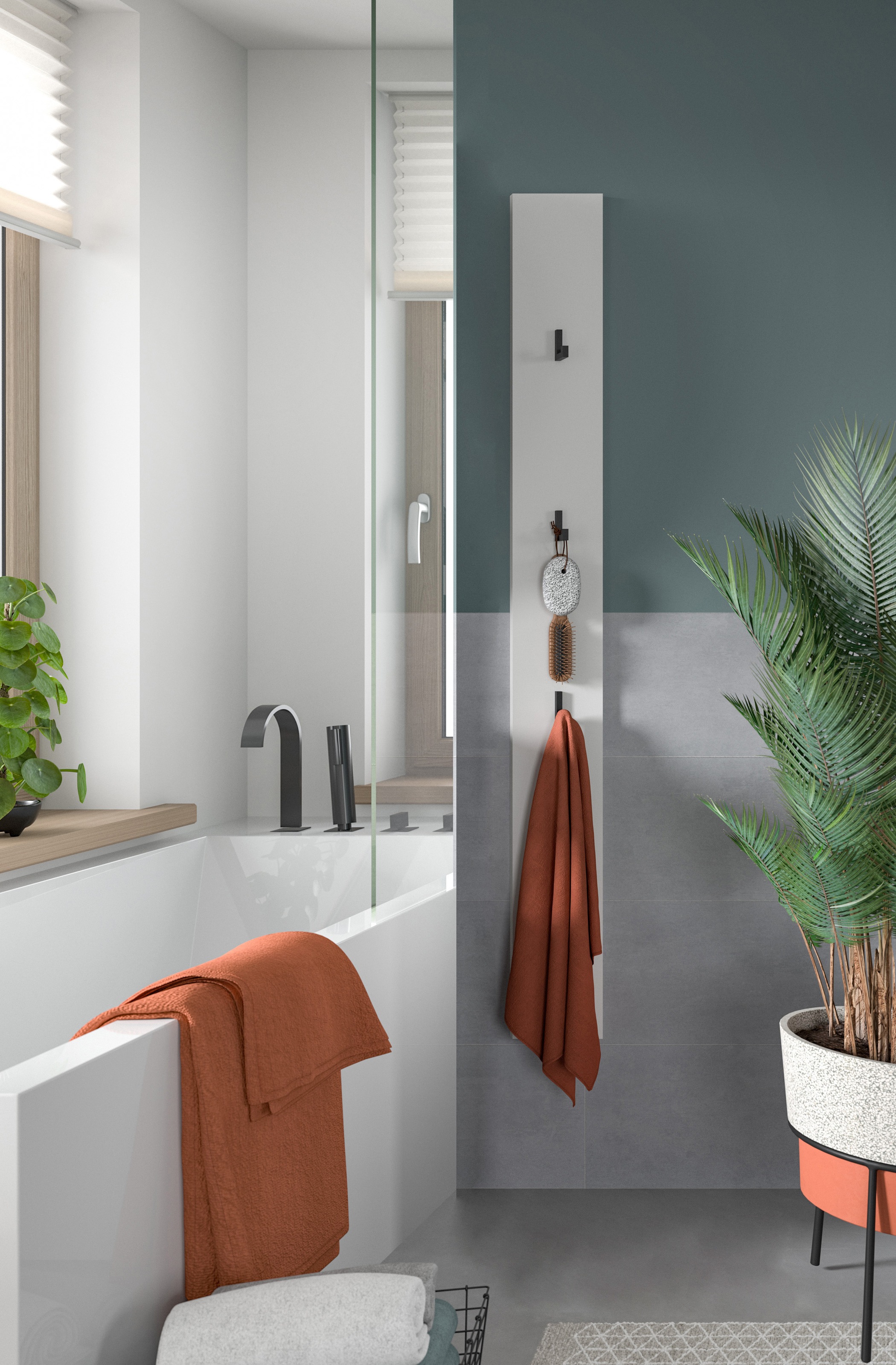 welltime Hakenleiste "VICENZA, TOPSELLER, Höhe 150cm, 4 schwarze Haken" Pan günstig online kaufen