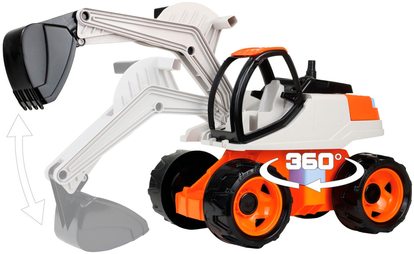 Lena® Spielzeug-Bagger »Giga Trucks Bagger Pro, Orange/Beige,« Made in Europe
