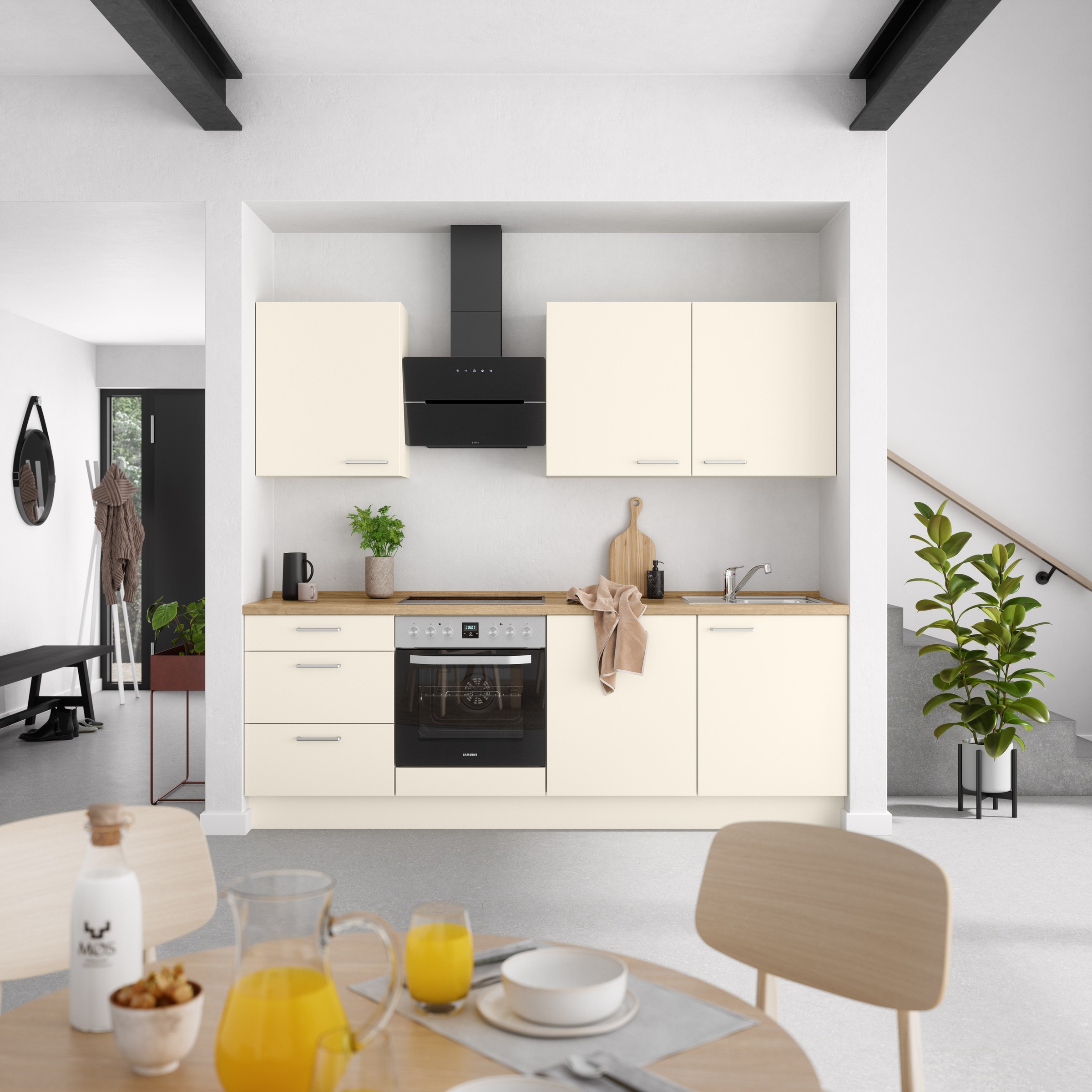 nobilia® Küchenzeile »"Touch II"«, vormontiert, Ausrichtung wählbar, Breite 240 cm, wahlw. mit E-Geräten