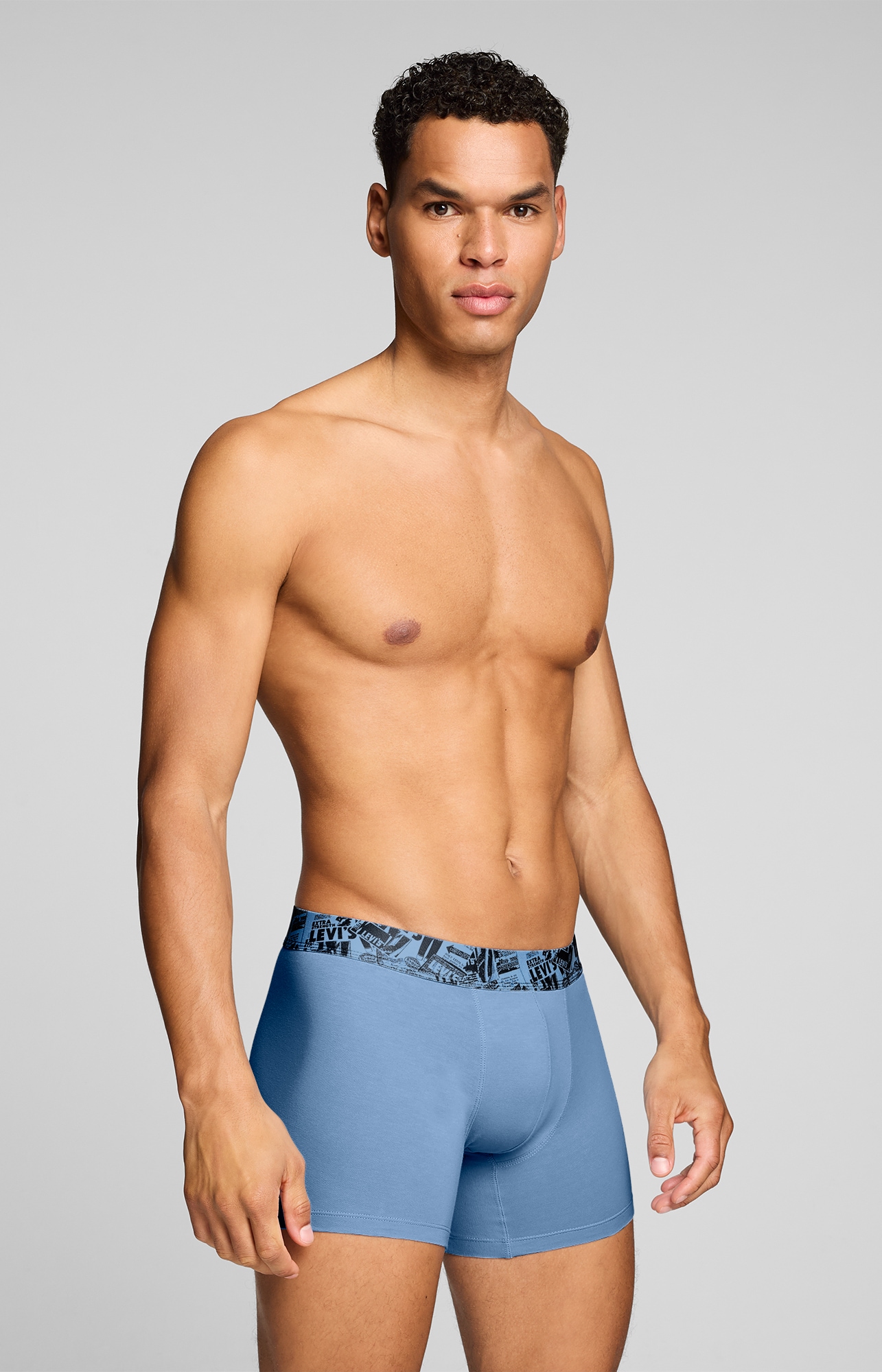 Levi's® Boxershorts »LEVIS MEN NEWSPAPER WB BOXER BRIEF 2P« ohne Eingriff, Cotton-Stretch