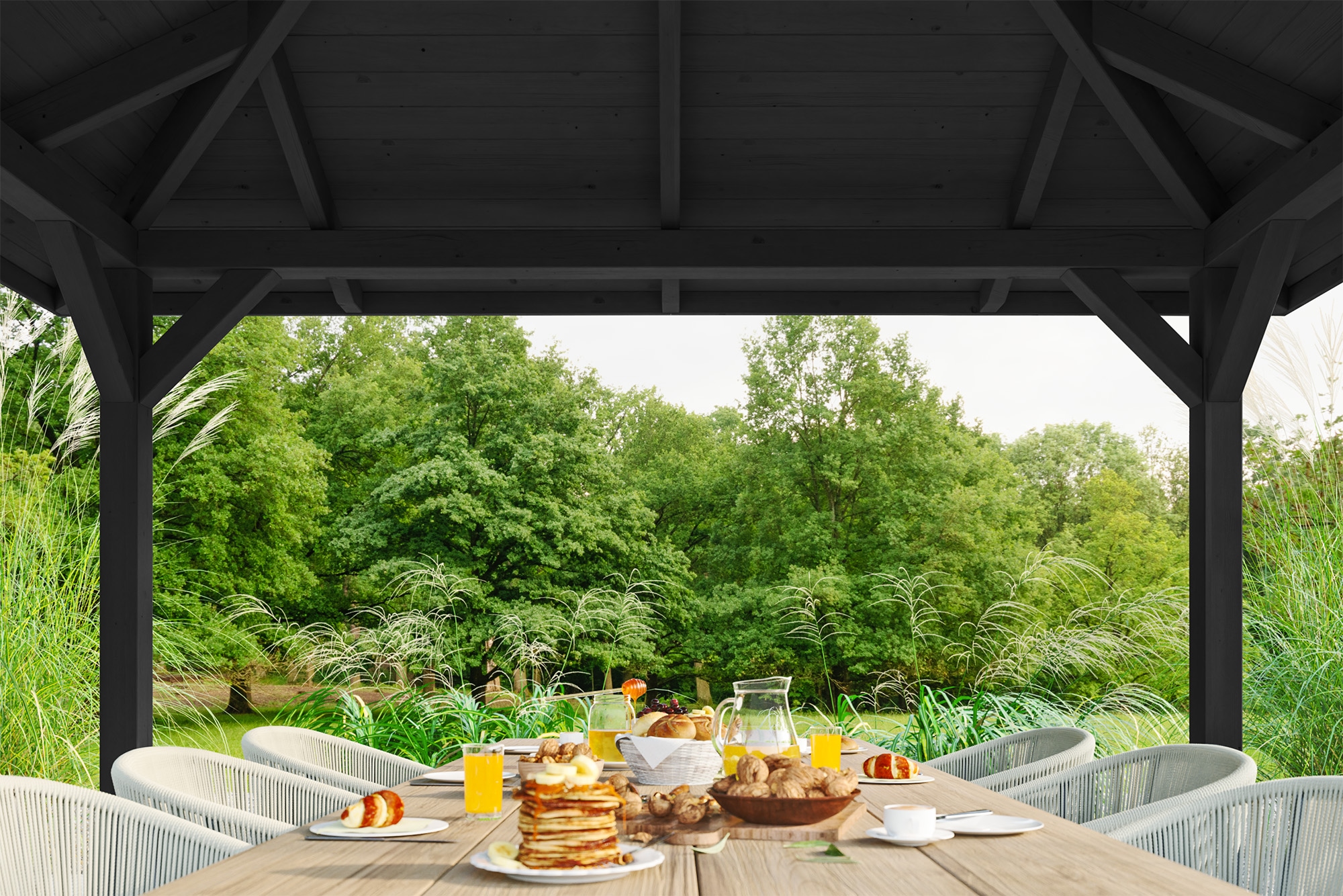 Skanholz Pavillon »Cannes 1«, 4-Eck, BxT: 374x374 cm