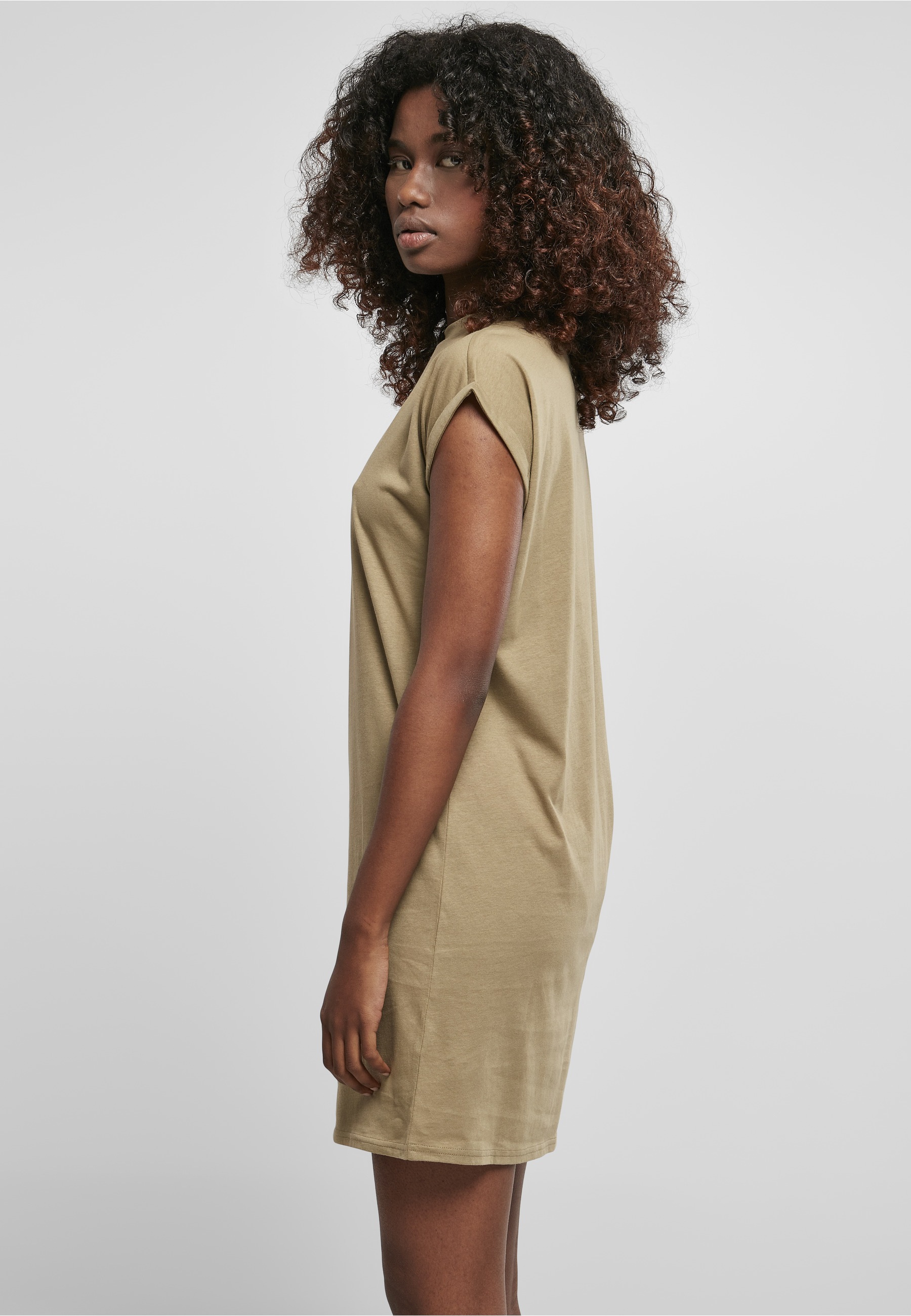 URBAN CLASSICS Shirtkleid »Urban Classics Damen Ladies Turtle Extended Shoulder Dress« 1 tlg.