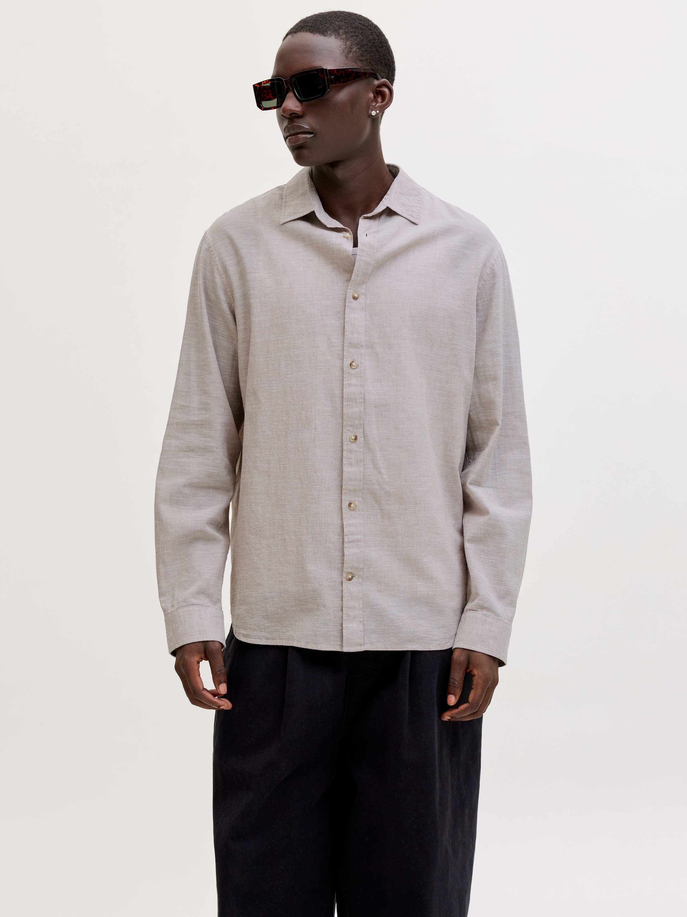 Jack & Jones Chemise à Manches Longues Esummer Linen Blend String M Homme 2