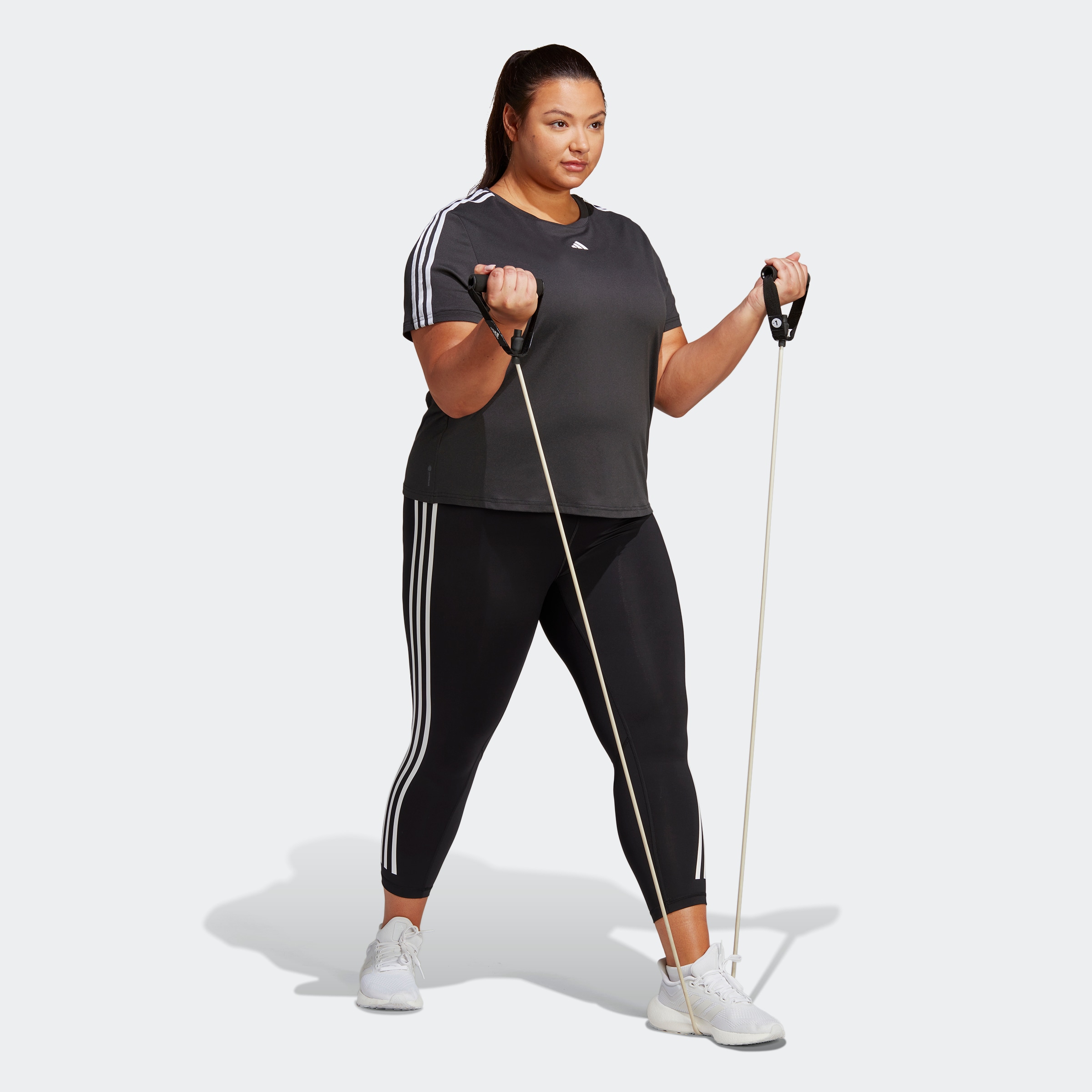 adidas Performance T-Shirt »AEROREADY TRAIN ESSENTIALS 3-STREIFEN – GROSSE GRÖSSEN«