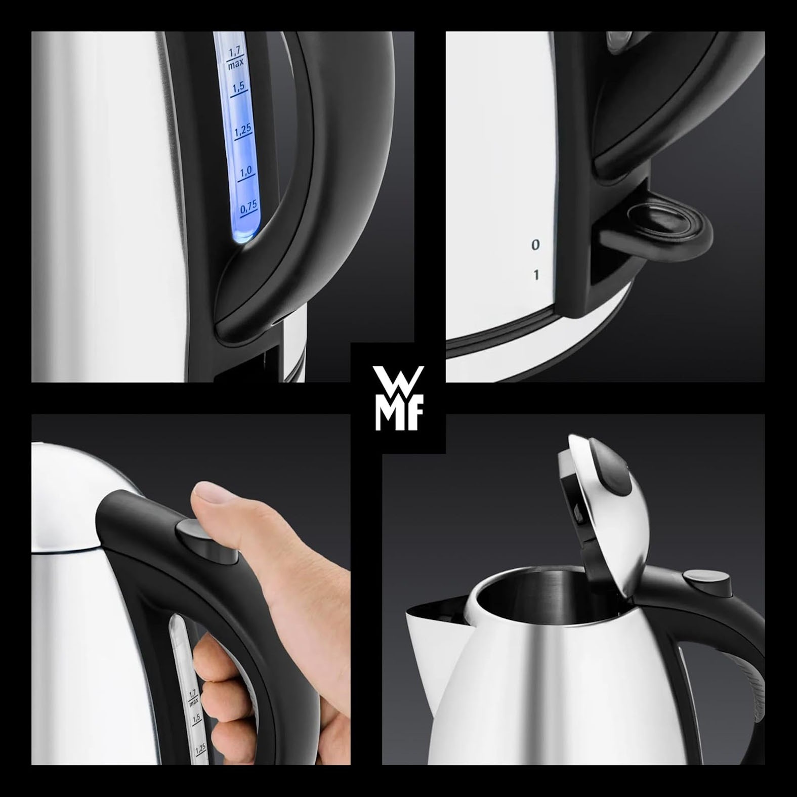 WMF Wasserkocher »Stelio« 1,7 l 2400 W Edelstahl