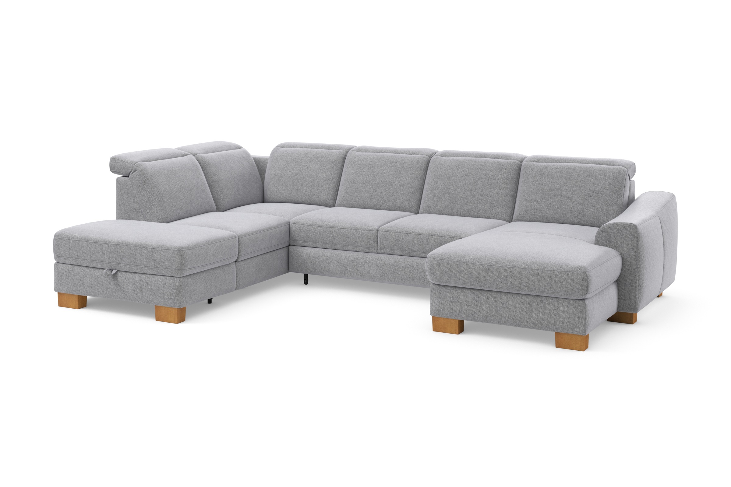 Thumbnail - Home affaire Wohnlandschaft "Dundee U-Form" wahlweise mit Kopfteilverstellung und zusätzlich mit Bettfunktion