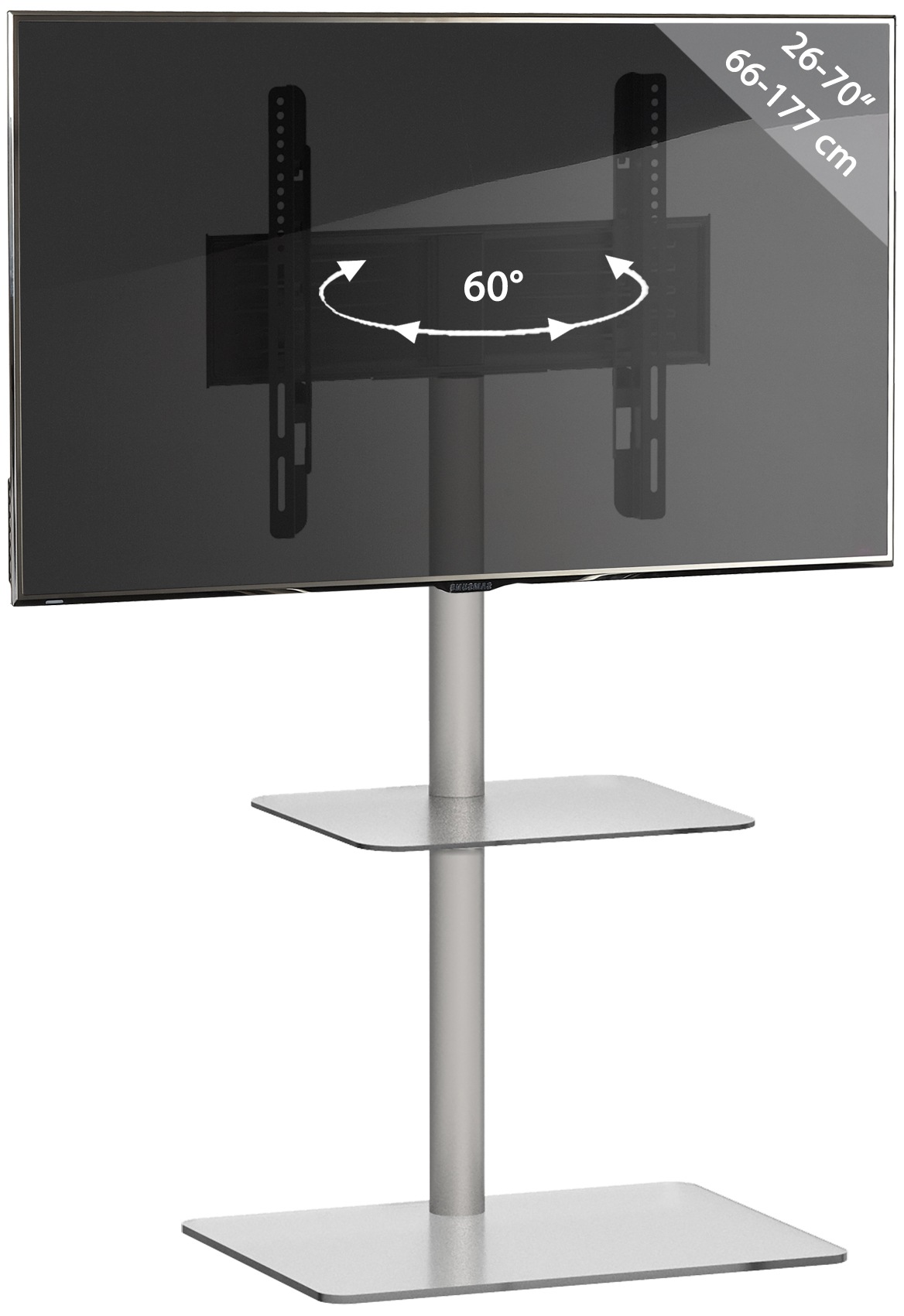 VCM TV-Rack "VCM TV Standfuß mit Zwischenboden  Alu Rack Fernseh  ESG-Siche günstig online kaufen