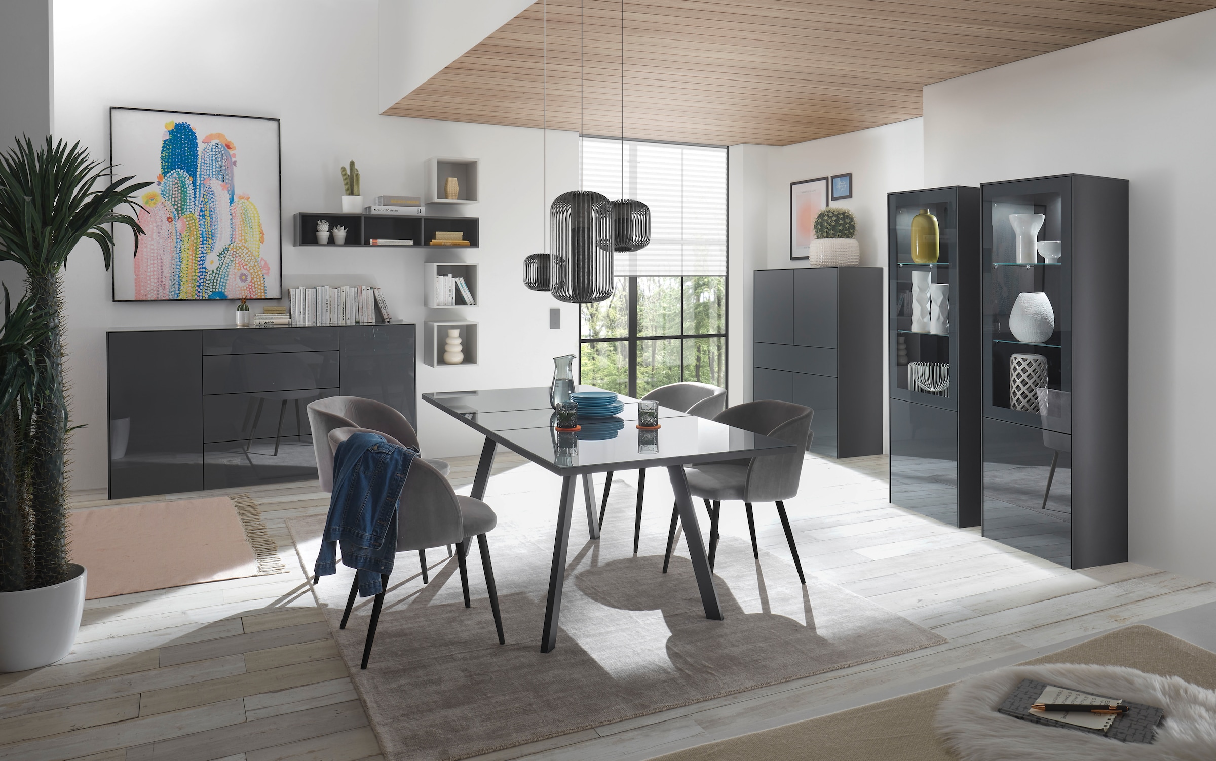 Mäusbacher Esstisch »Imola TOPSELLER!«, (OTTOs Choice Tisch), Mäusbacher Esstisch, Breite 160 cm, mit Glasoberplatte, 4 Metallfüße