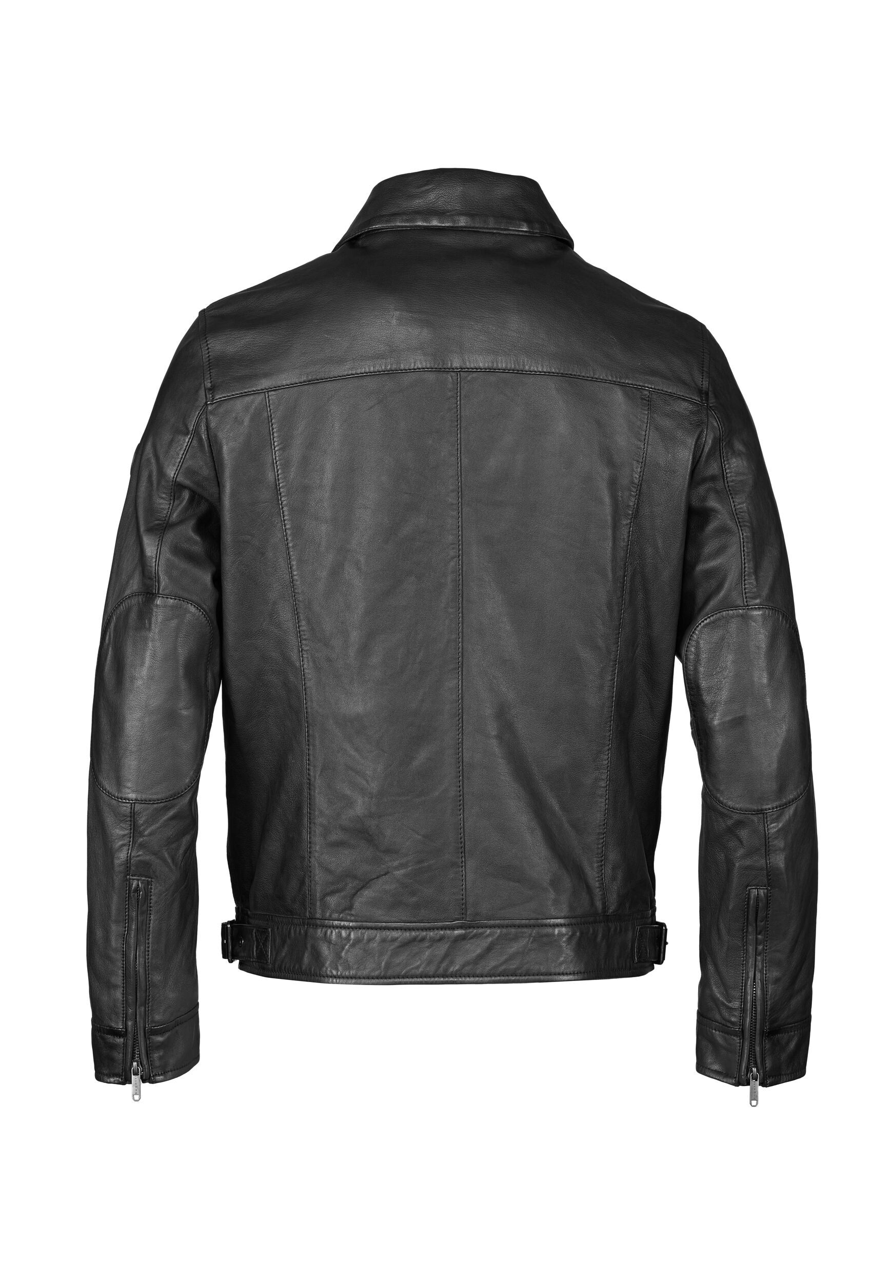 bugatti Lederjacke »BUCASIMIRO« ohne Kapuze aus weichem Leder