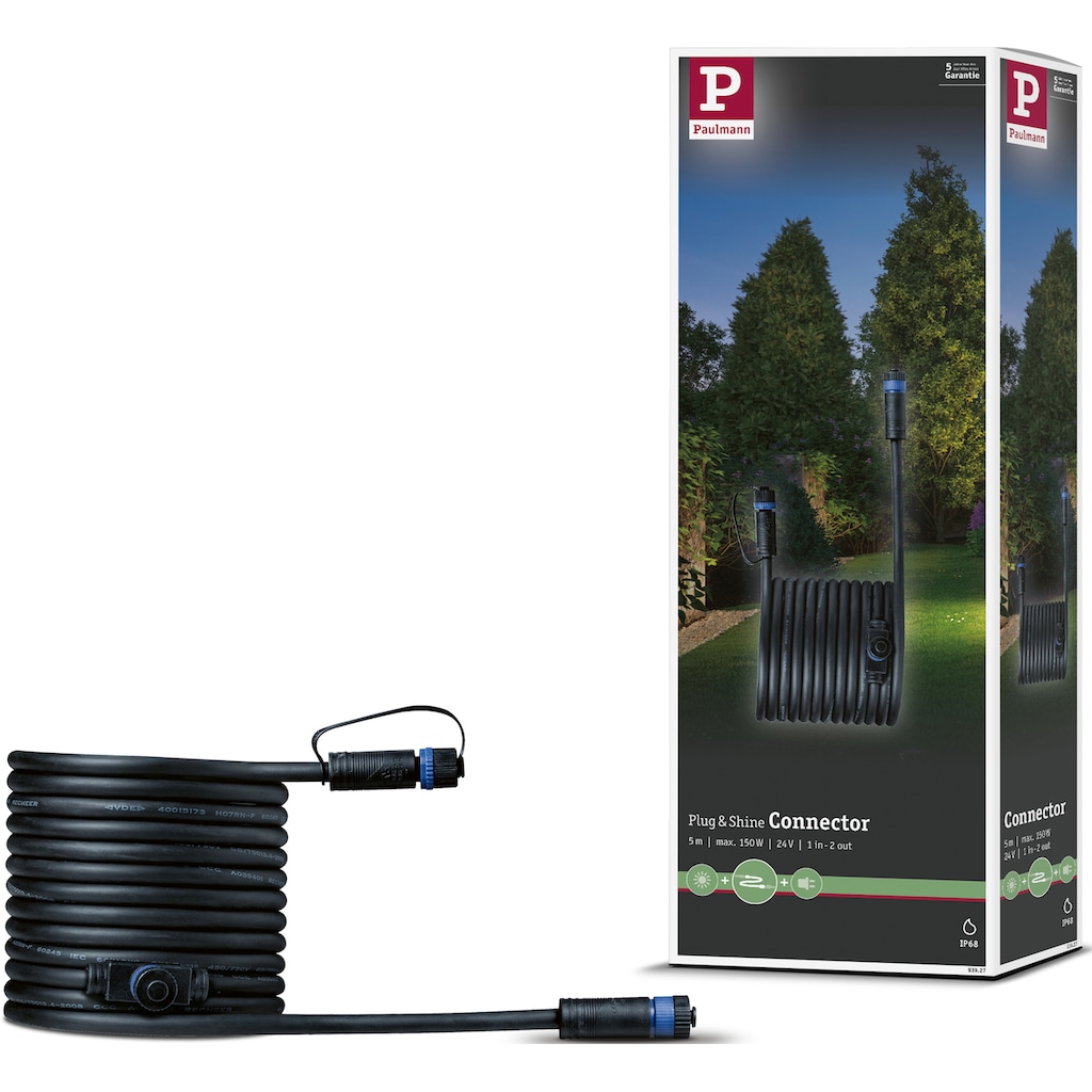 Paulmann Lampen-Verbindungskabel »Outdoor Plug&Shine 5m IP68«, 500 cm