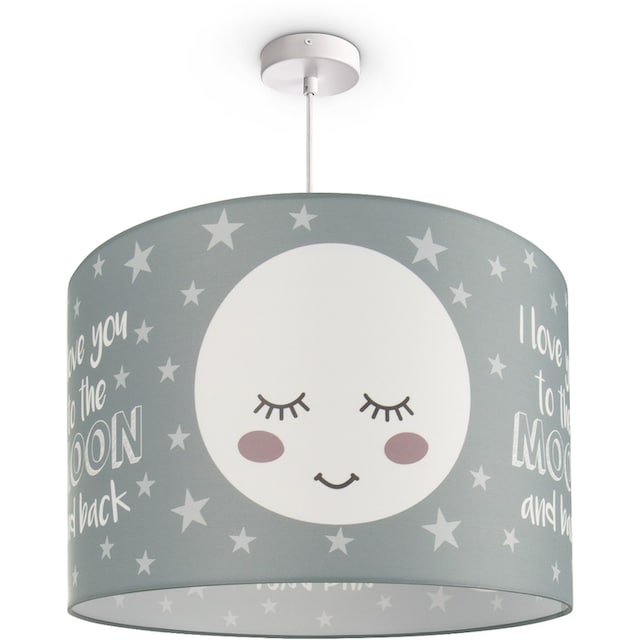 Paco Home Pendelleuchte »Aleyna 103«, 1 flammig-flammig, Kinderlampe  Deckenlampe LED Kinderzimmer Lampe Mond-Motiv, E27 | BAUR