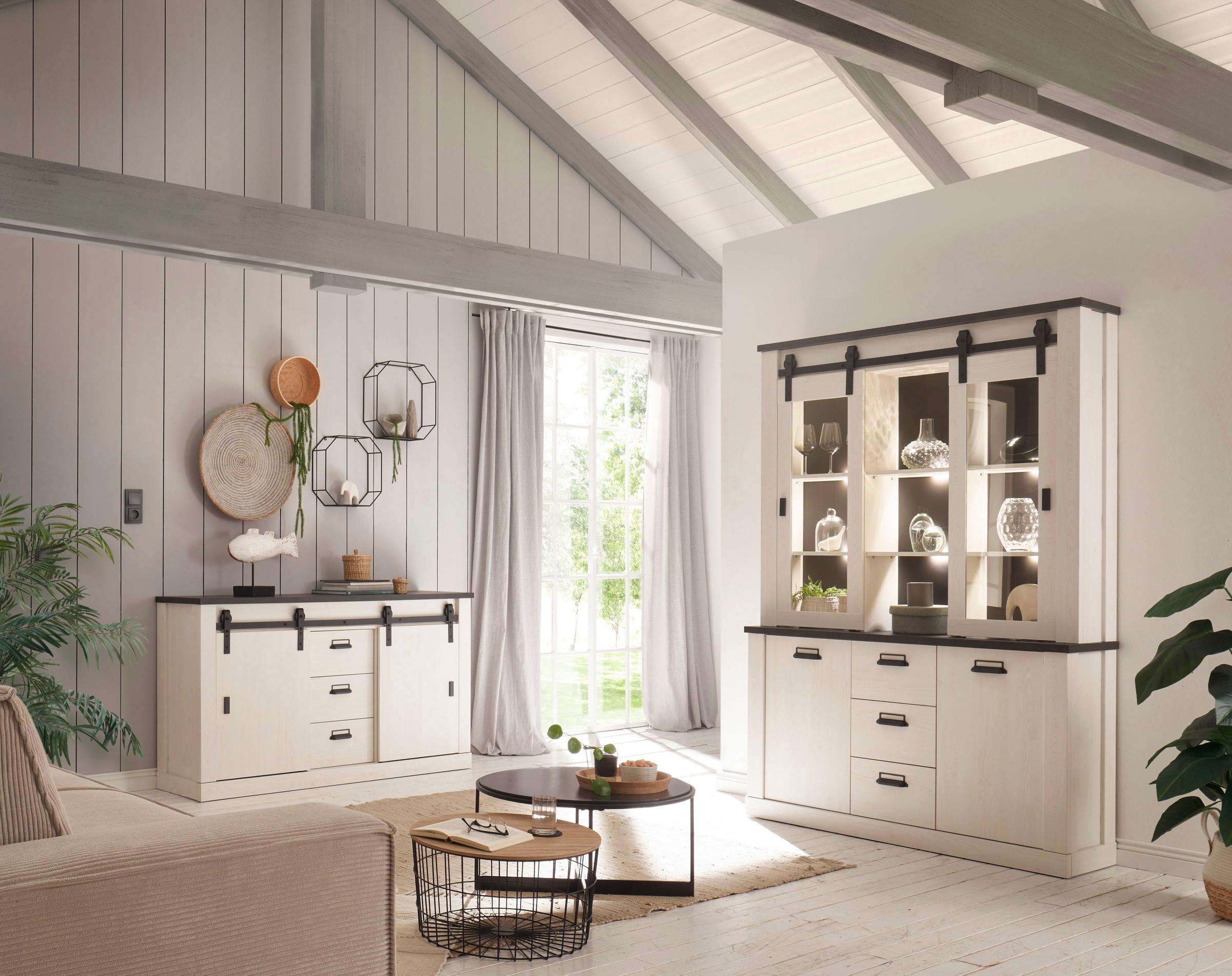 Home affaire Wohnwand "SHERWOOD" 2 Stk. tlg. günstig online kaufen