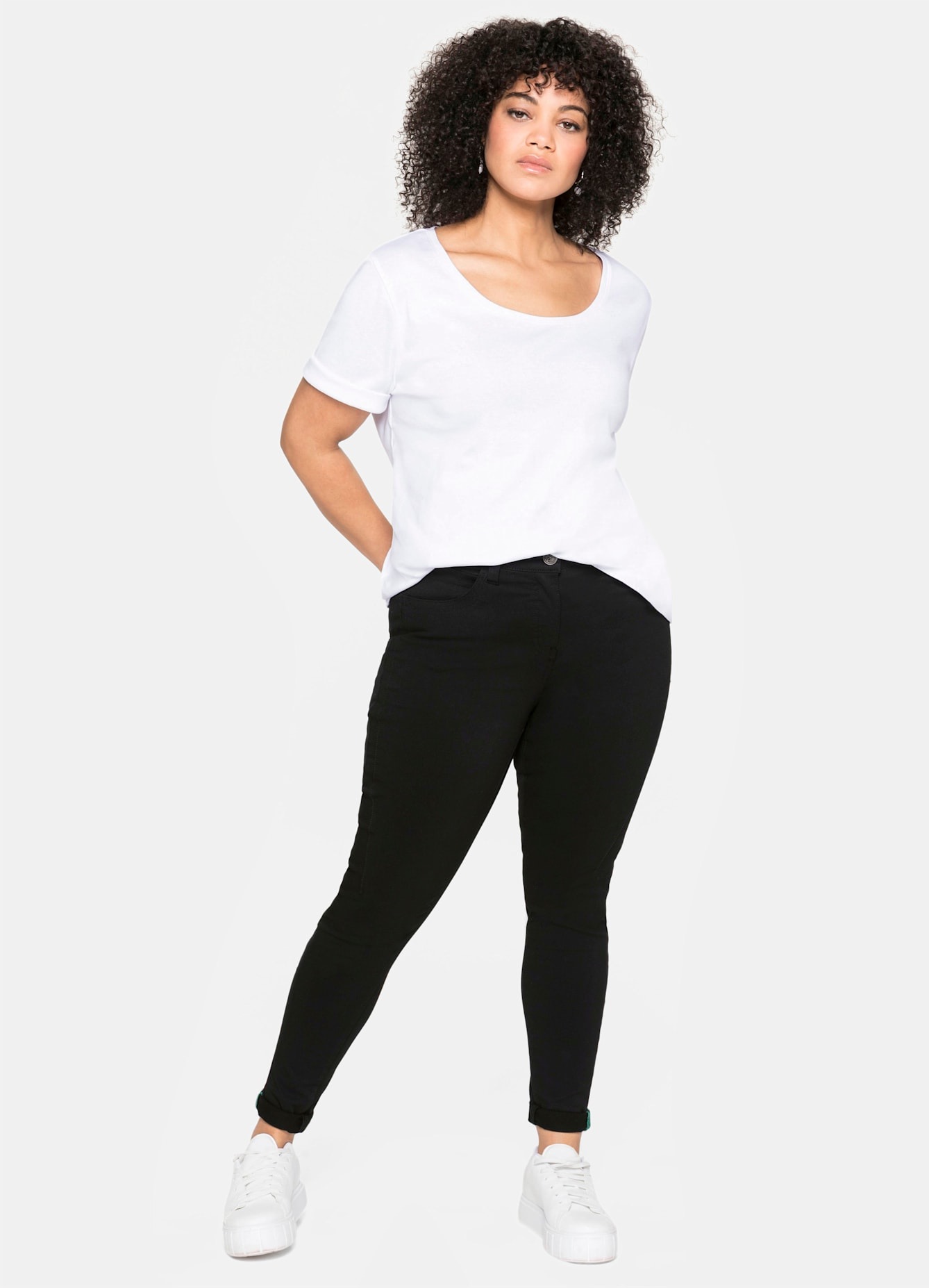 Sheego Kurzarmshirt "T-Shirt", (1 tlg.) günstig online kaufen