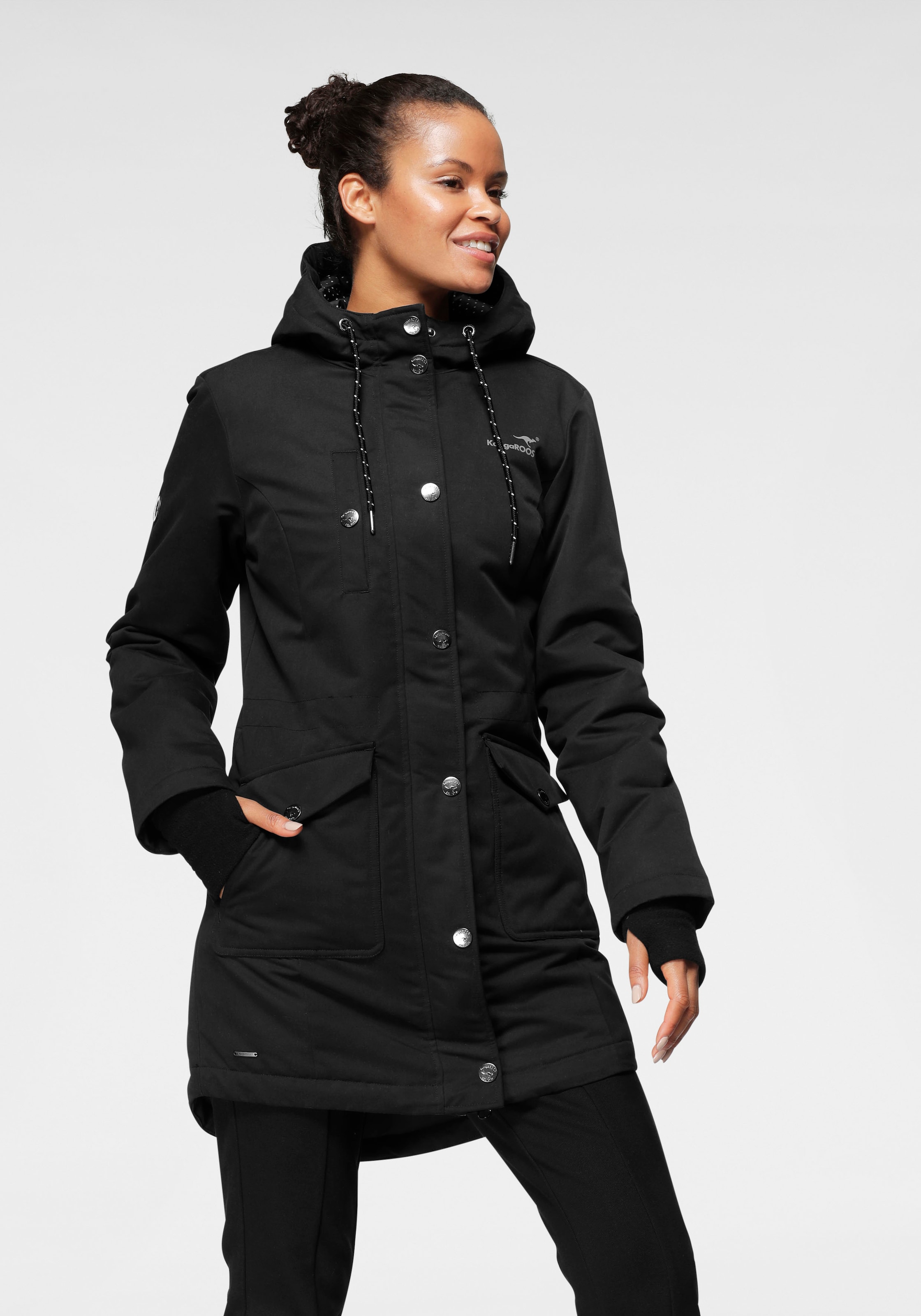 KangaROOS Langjacke mit Kapuze für den Übergang, aus leichtem Webmaterial, günstig online kaufen