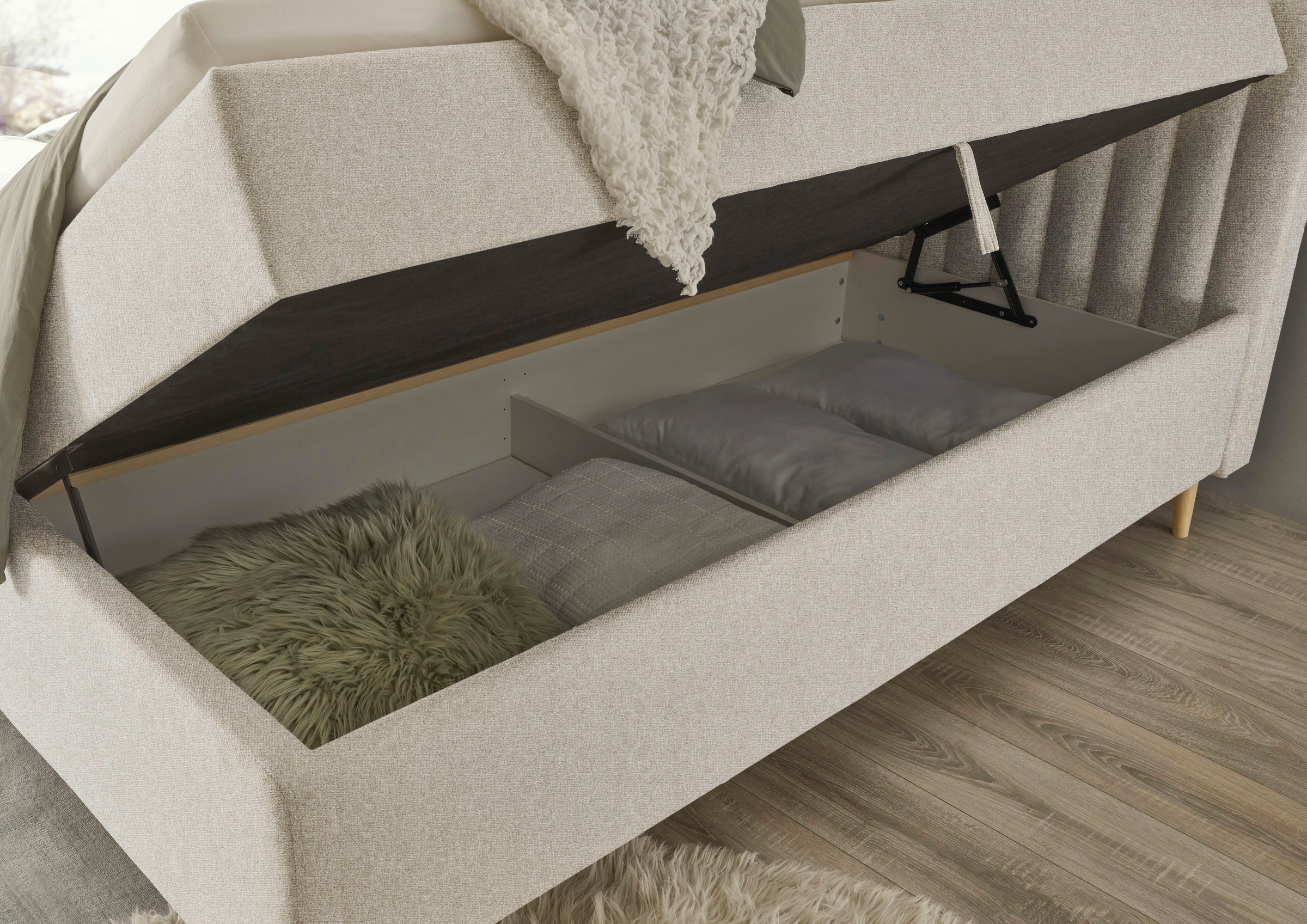ED EXCITING DESIGN Boxbett »Akron«, mit Bettkasten, erhältlich in verschiedenen Breiten & Farben