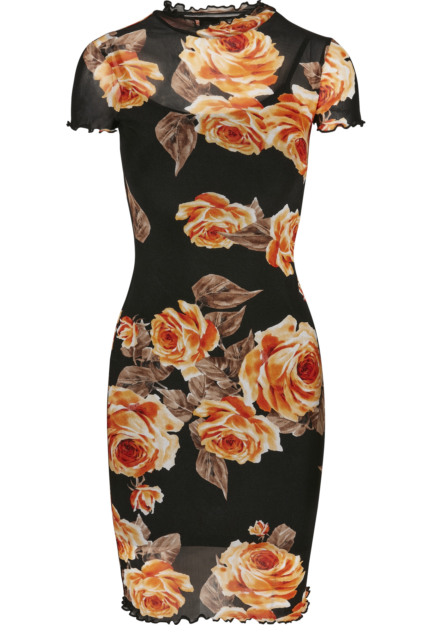 URBAN CLASSICS Shirtkleid "Urban Classics Damen Ladies Mesh Double Layer Dress" 1 Stk. tlg.