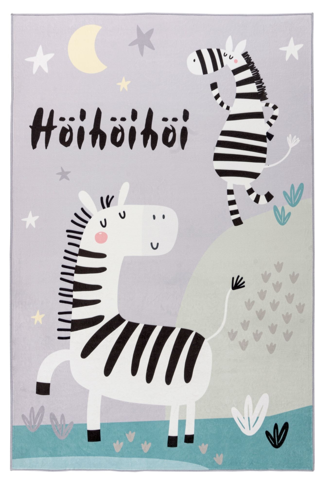 Kayoom Kinderteppich "Wonder 128" rechteckig 8 mm Höhe Kurzflor, Vegan, Fußbodenheizungsgeeignet, Zebra