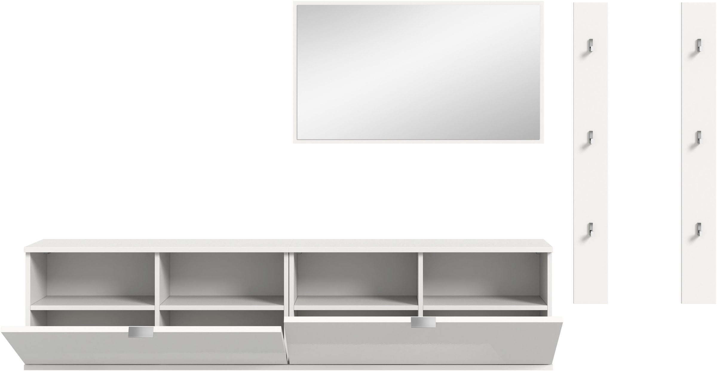 INOSIGN Garderoben-Set, (4 St.), Trondheim, Garderobenset 4-tlg.Breite 237 cm, Flur, Diele, Kombination