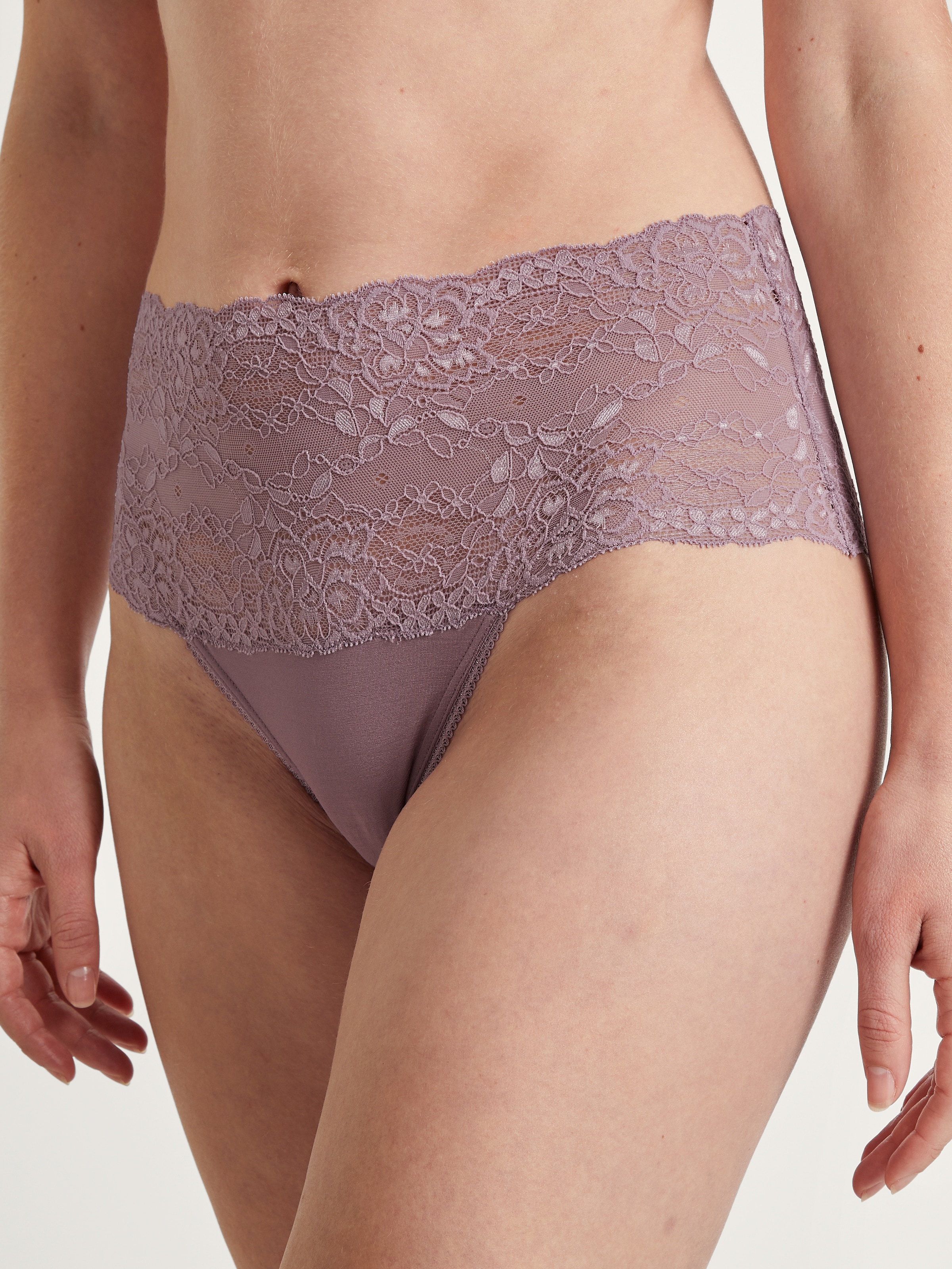 CALIDA High-Waist-Slip "Sensual Secrets", mit breitem, transparentem Spitzenbund