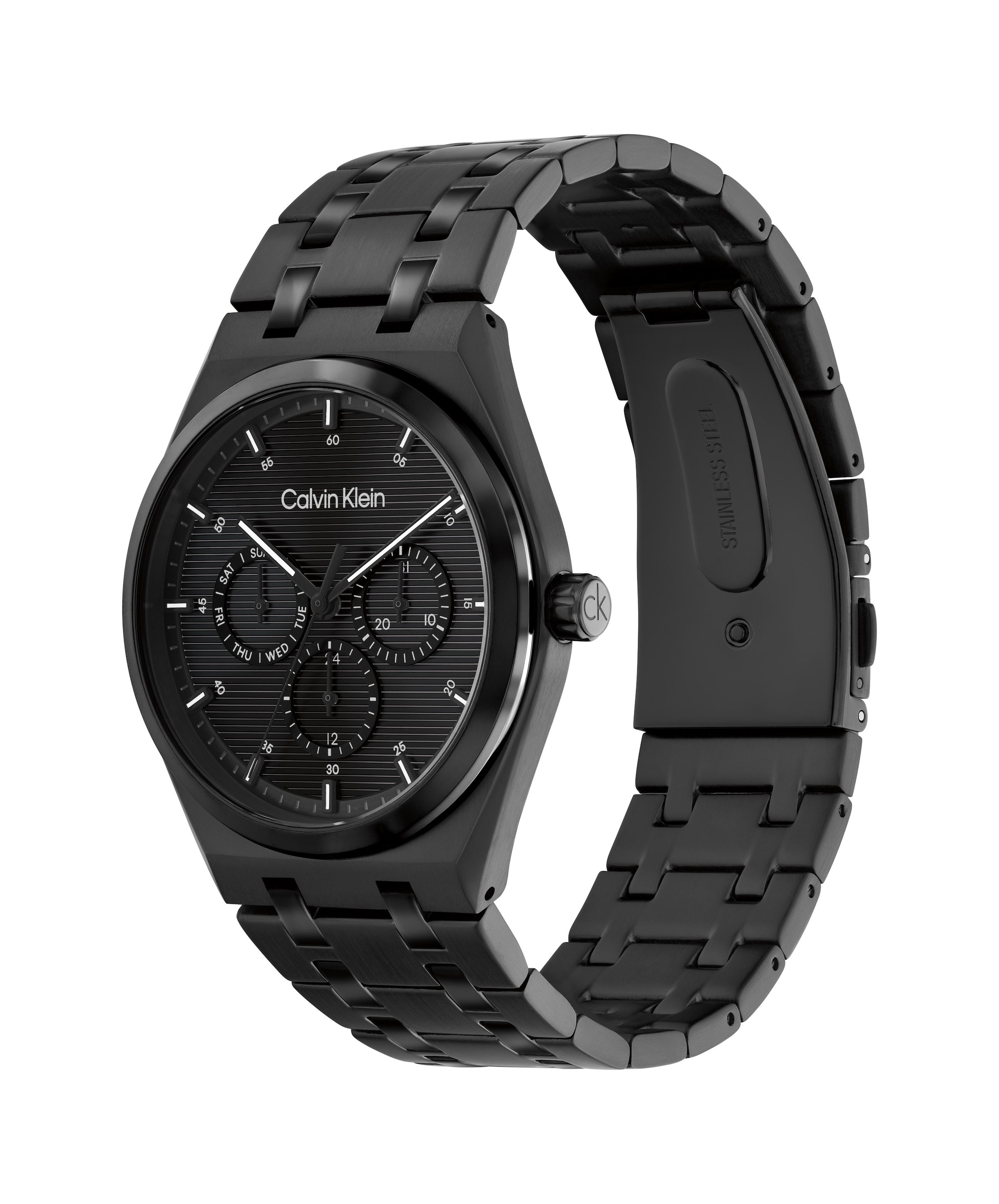 Calvin Klein Multifunktionsuhr »CK MOTION«, Quarzuhr, Armbanduhr, Damenuhr, Herrenuhr, Edelstahlarmband, analog