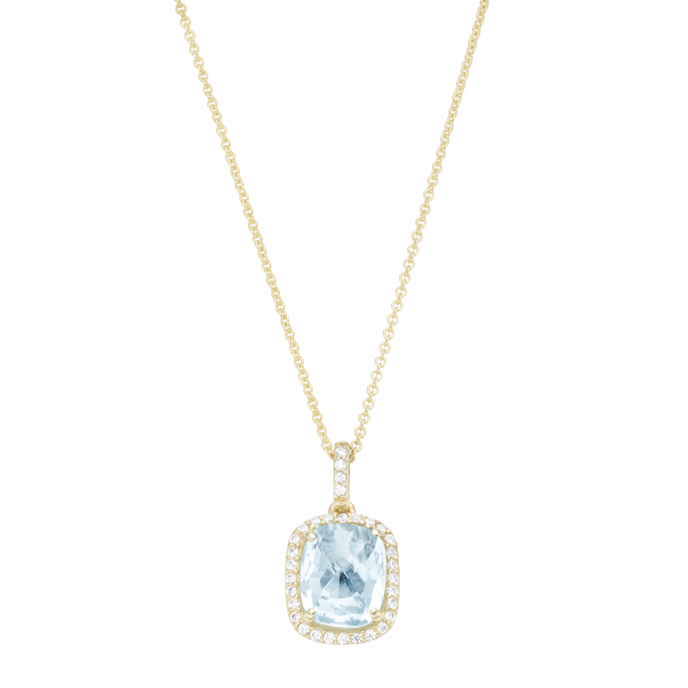 Luigi Merano Goldkette »mit Blautopas und Zirkonia, Gold 375«