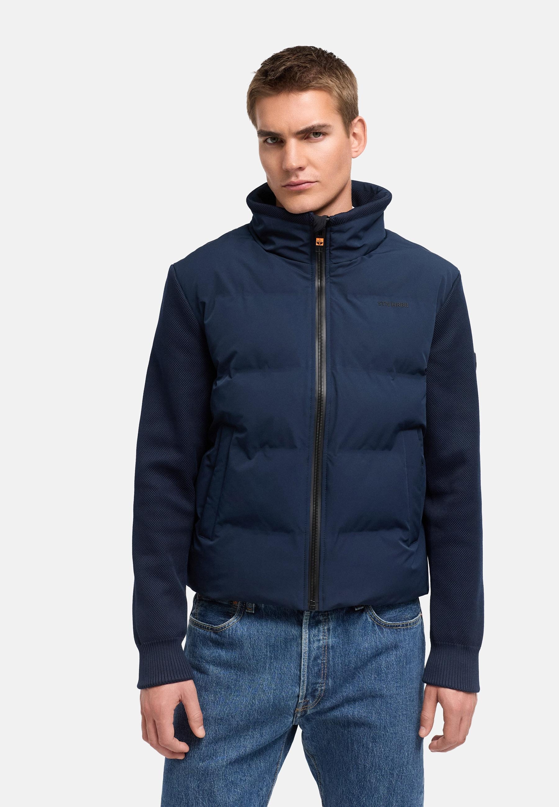 Stone Harbour Outdoorjacke »Eeron XX« ohne Kapuze Warme Jacke mit Strukturstrick in Piqué-Optik
