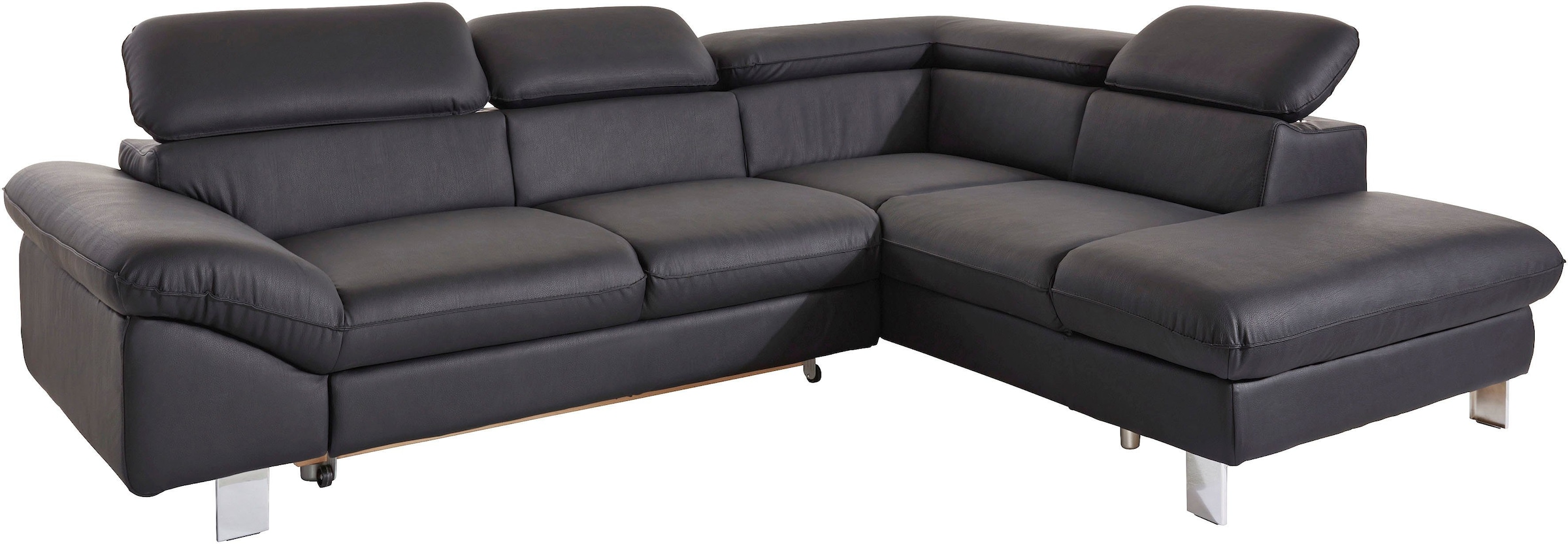 COTTA Polstergarnitur »Driver L-Form«, (Set), Set bestehend aus: Ecksofa mit Kopfteilverstellung & Hocker