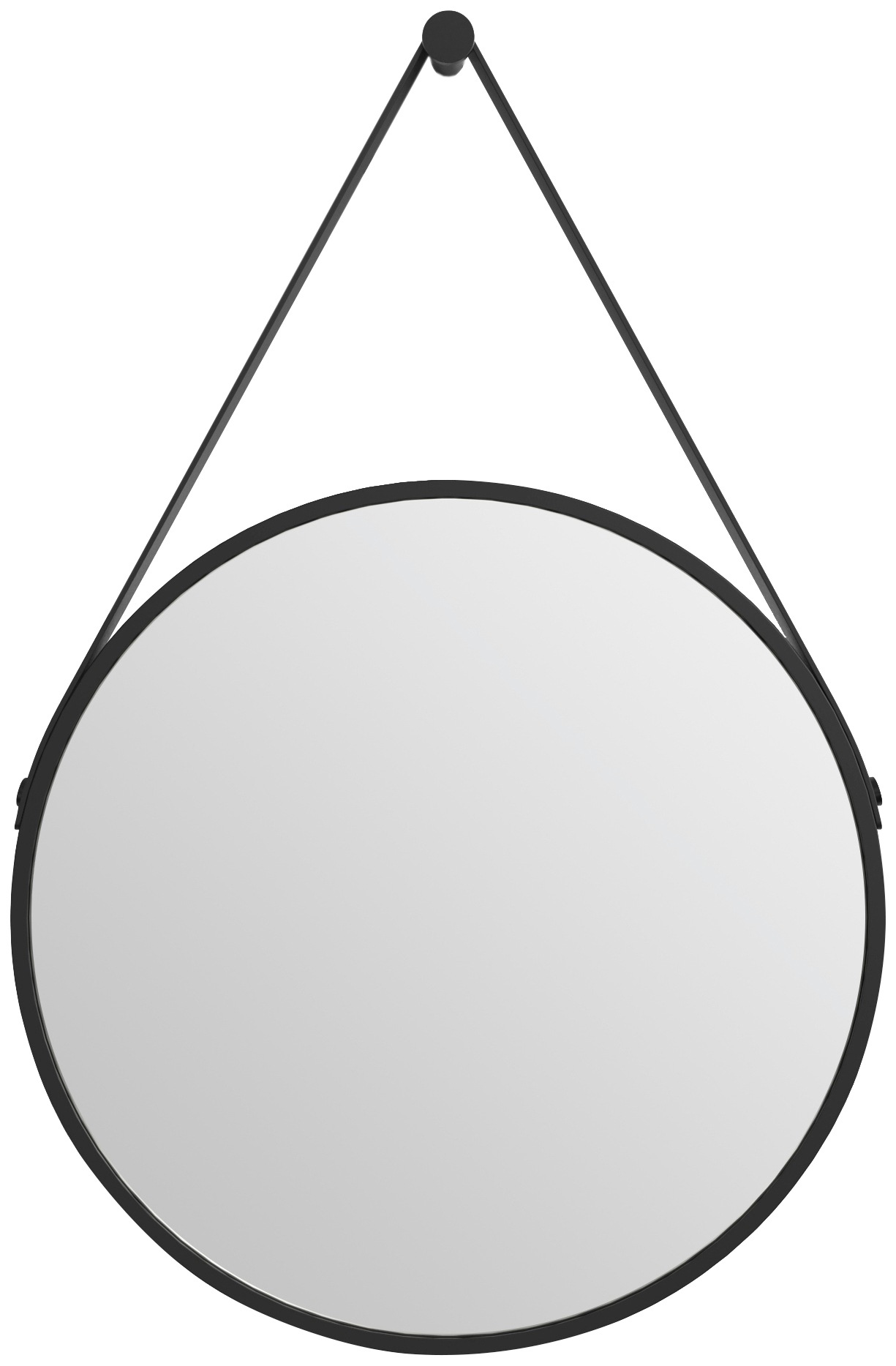 Talos Badspiegel »Black Style«, Durchmesser: 50 cm, mattschwarz lackiert