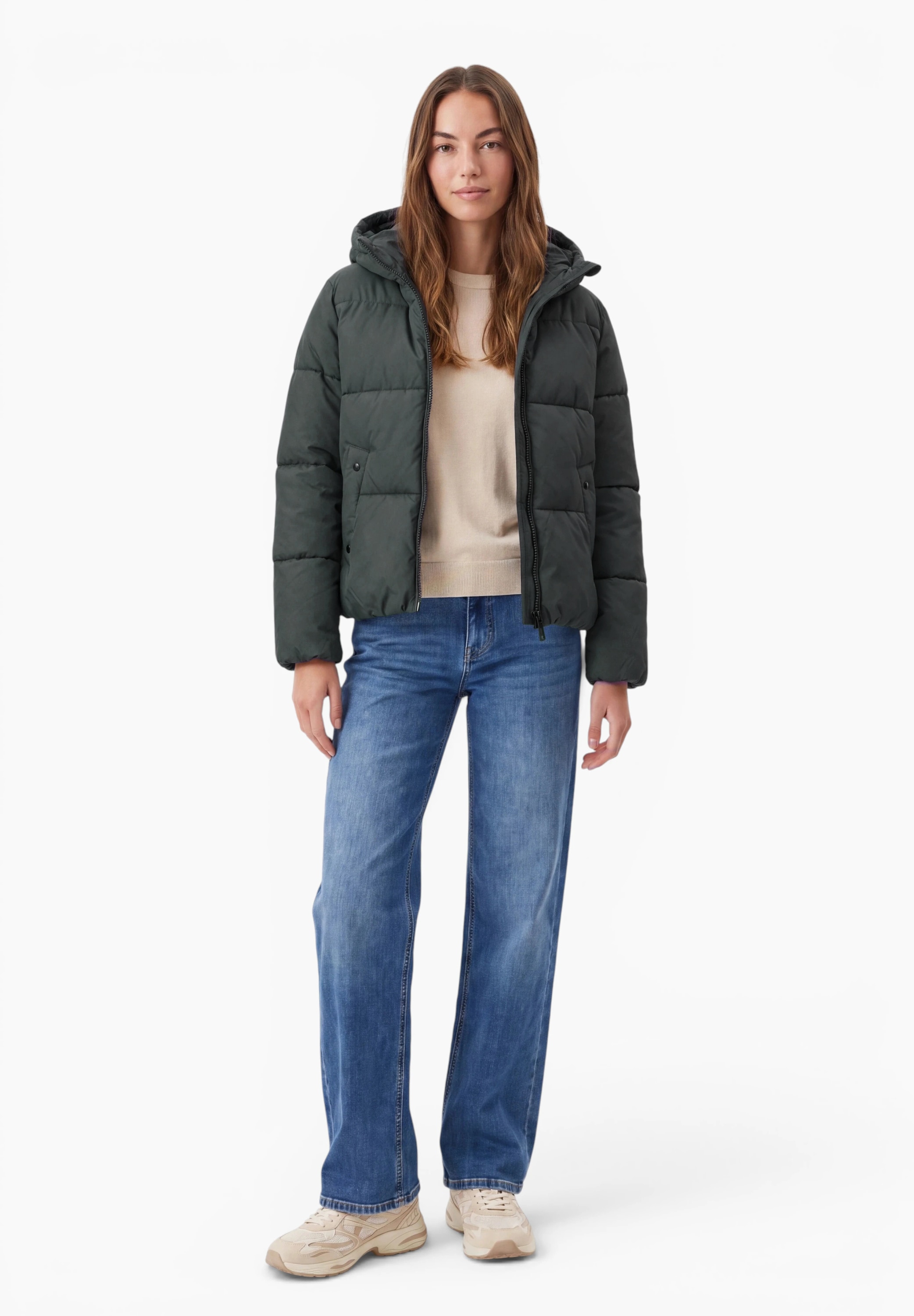 STREET ONE STUDIO Steppjacke mit Kapuze mit moderner Steppung