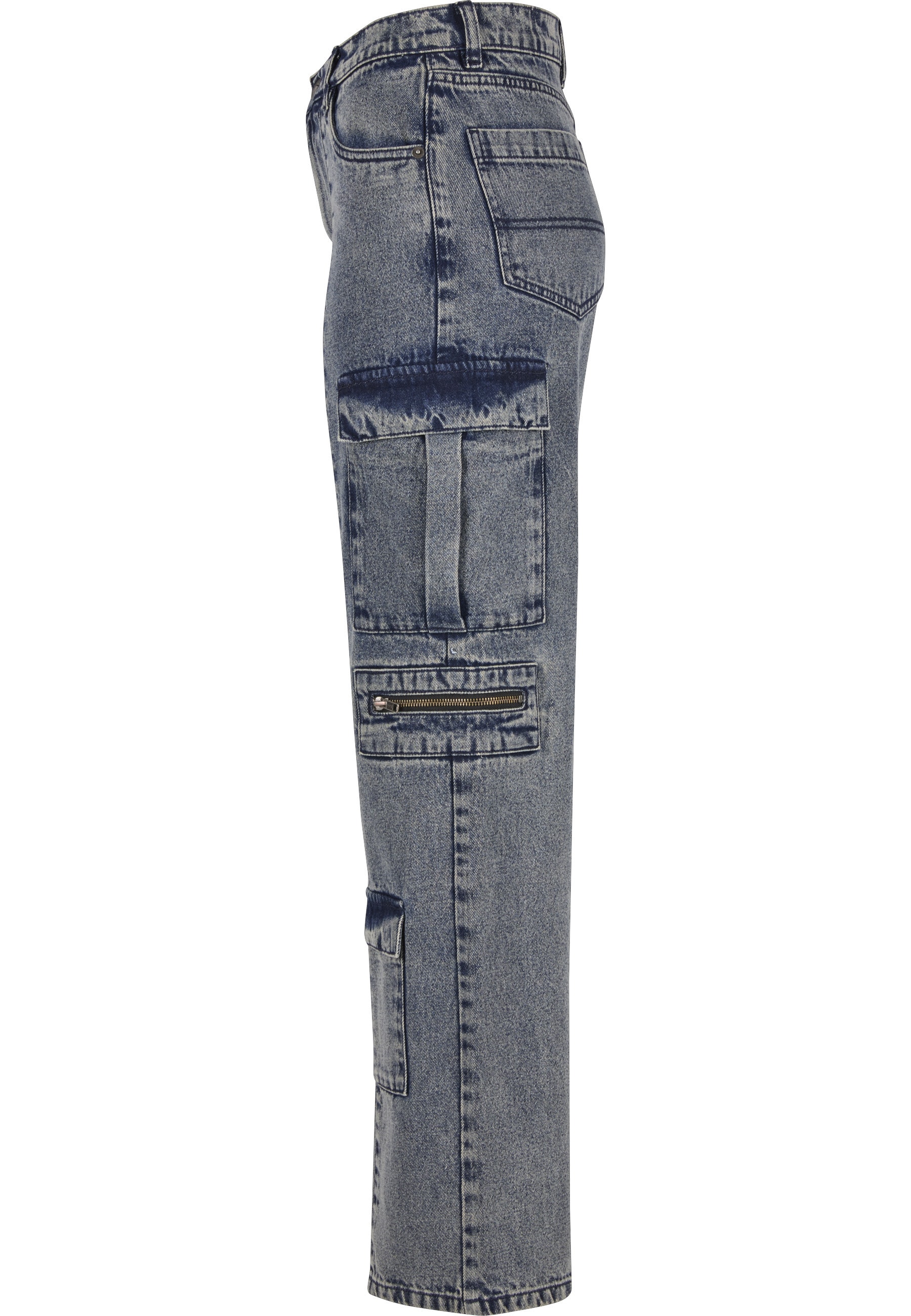 URBAN CLASSICS Cargohose »Urban Classics Ladies Loose Utility Denim Pants«