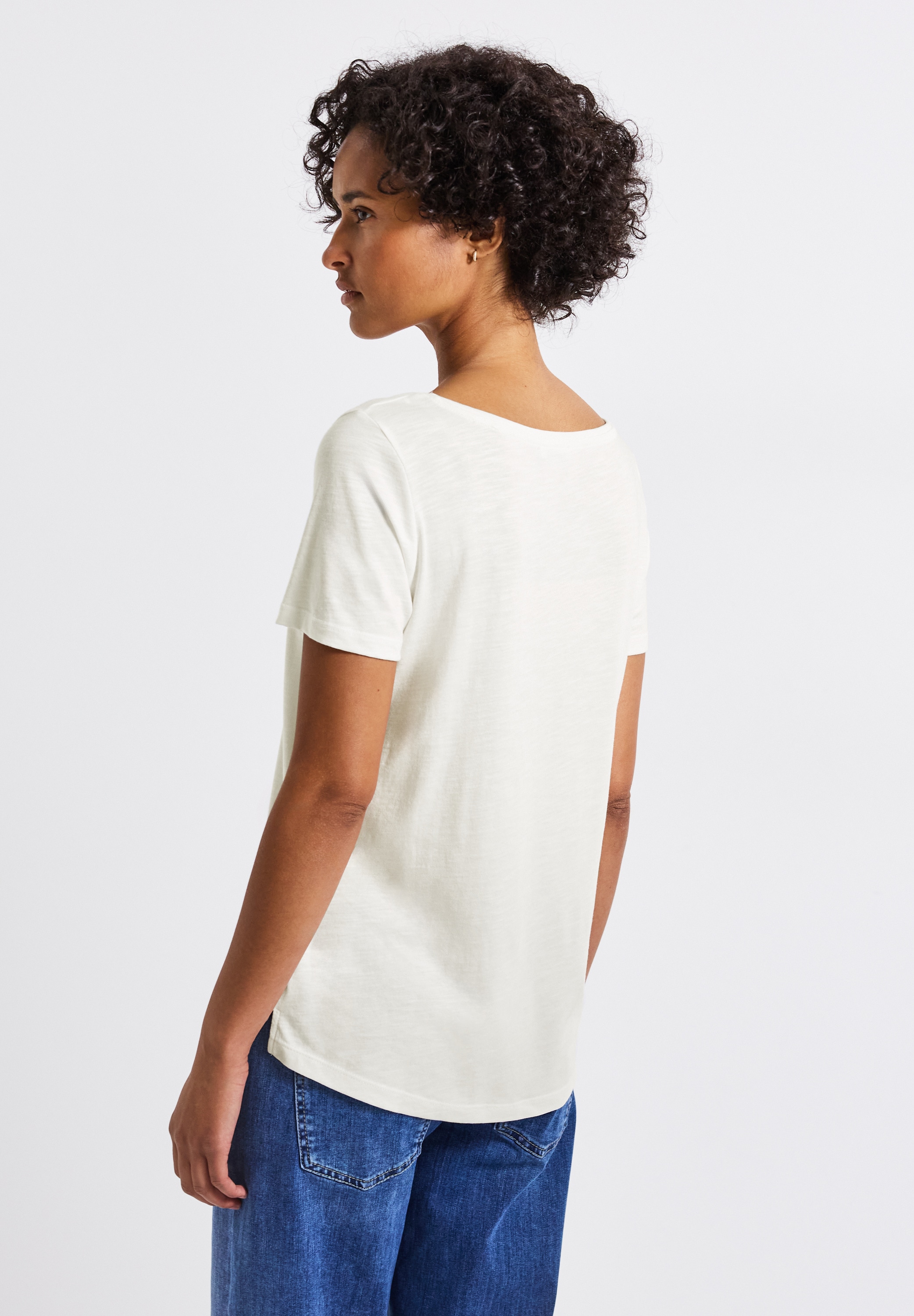 STREET ONE V-Shirt, im soften Baumwoll-Mix