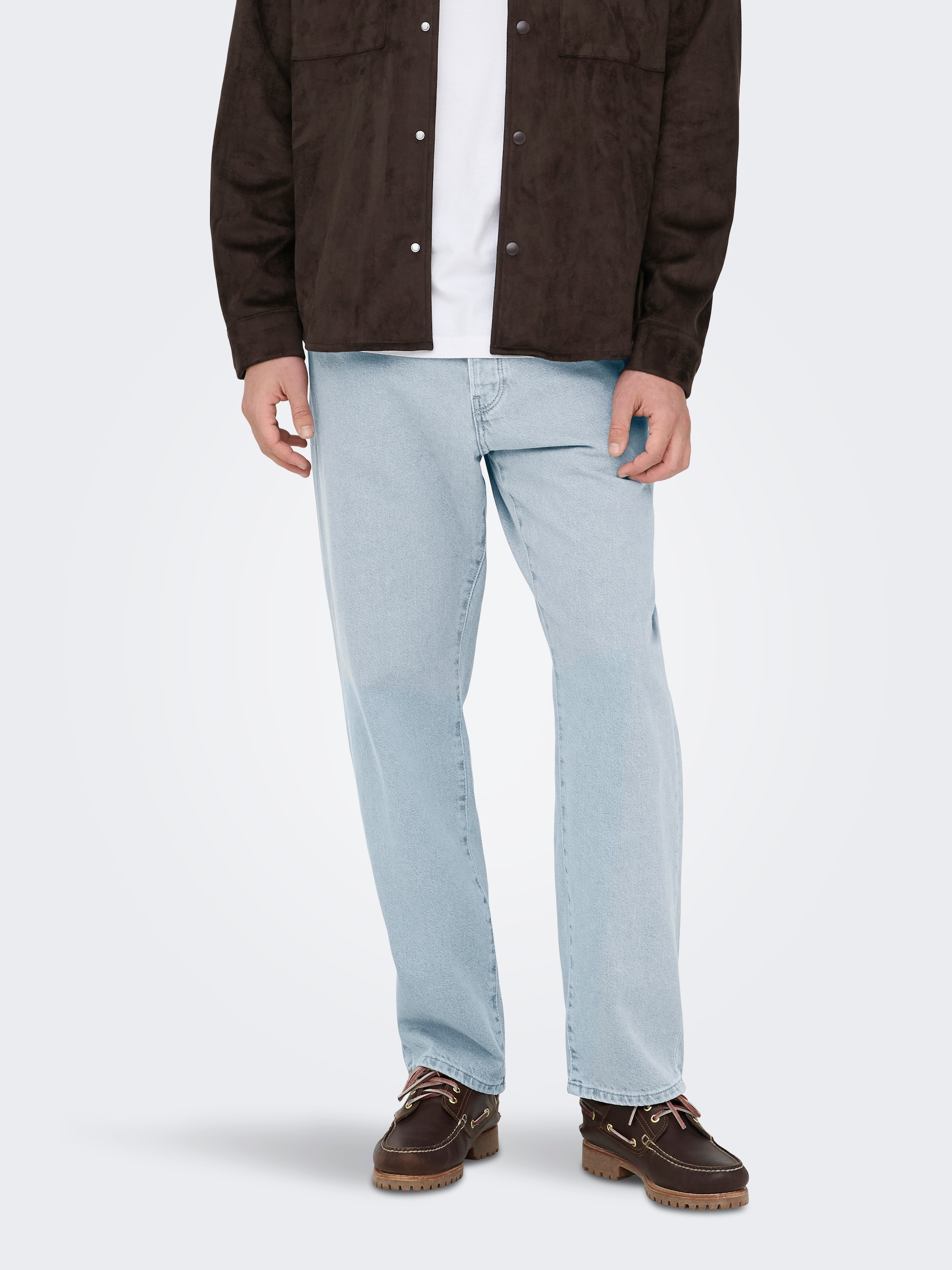 ONLY & SONS Regular-fit-Jeans "ONSEDGE STRAIGHT JAX BOX TAI DNM NOOS" günstig online kaufen