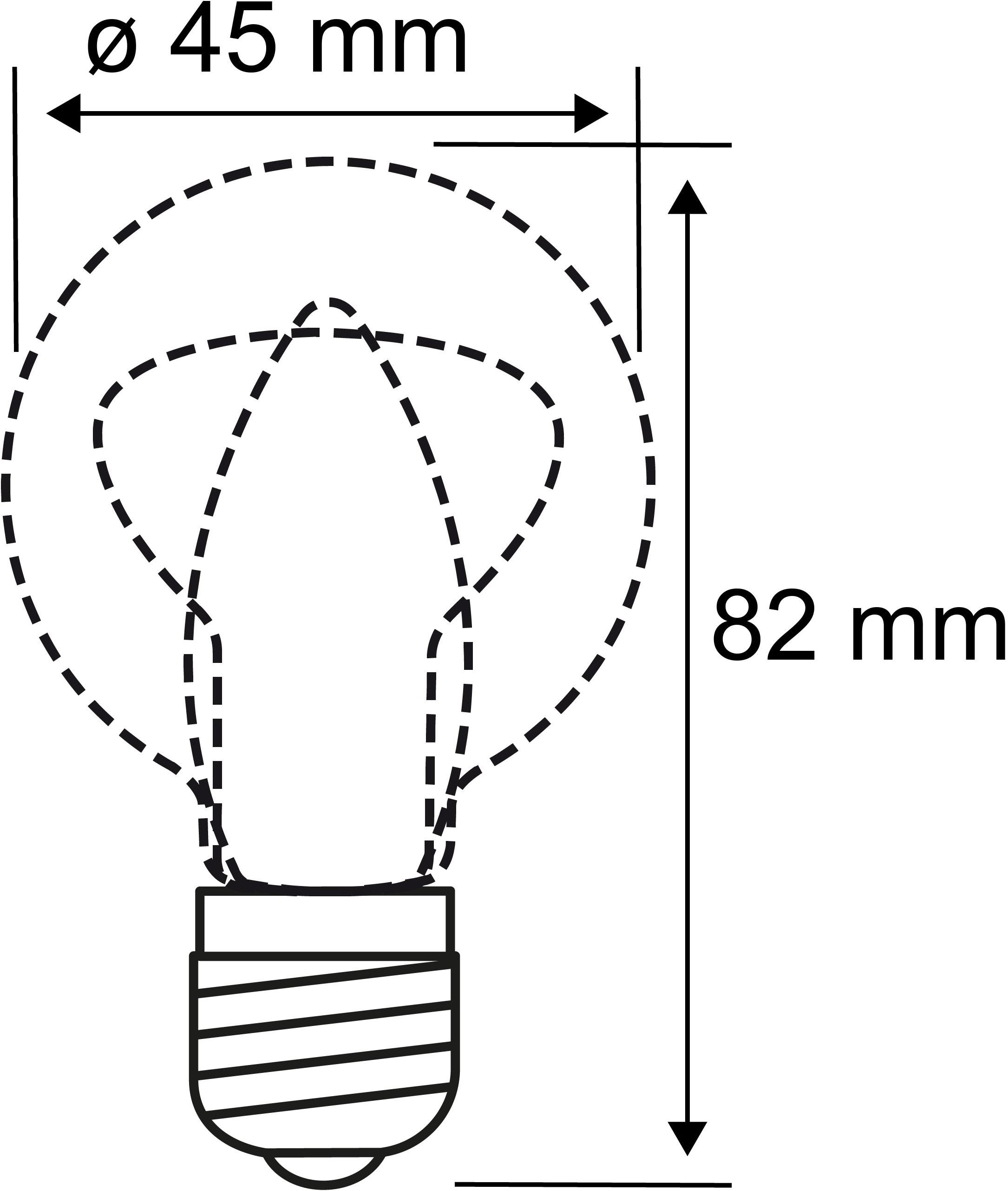 Paulmann LED-Leuchtmittel »Eco-Line Filament 230V LED Tropfen E14 1er-Set 525lm 2,5W 3000K Klar«, E14, 1 St., Warmweiß