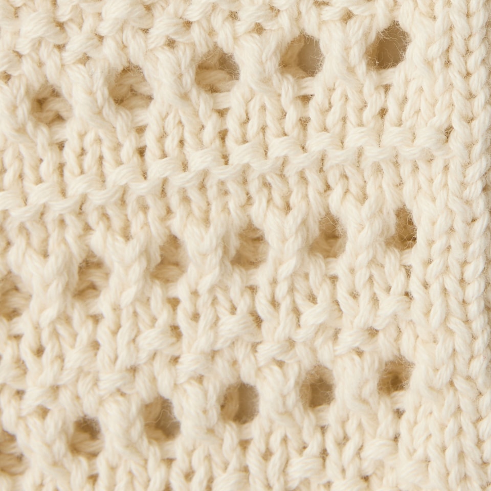 STREET ONE Ajourstrickjacke aus reiner Baumwolle