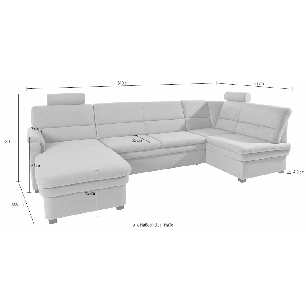 sit&more Wohnlandschaft »Pisa U-Form«