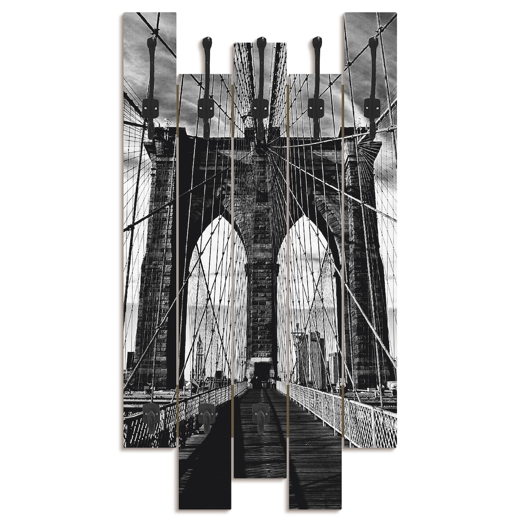 Artland Garderobenleiste »Brooklyn Bridge - schwarz/weiss«