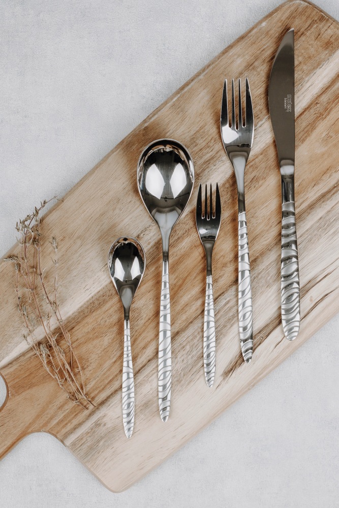 Mulex Besteck-Set »Long Beach«, (Set, 60 tlg.), teilsatiniert