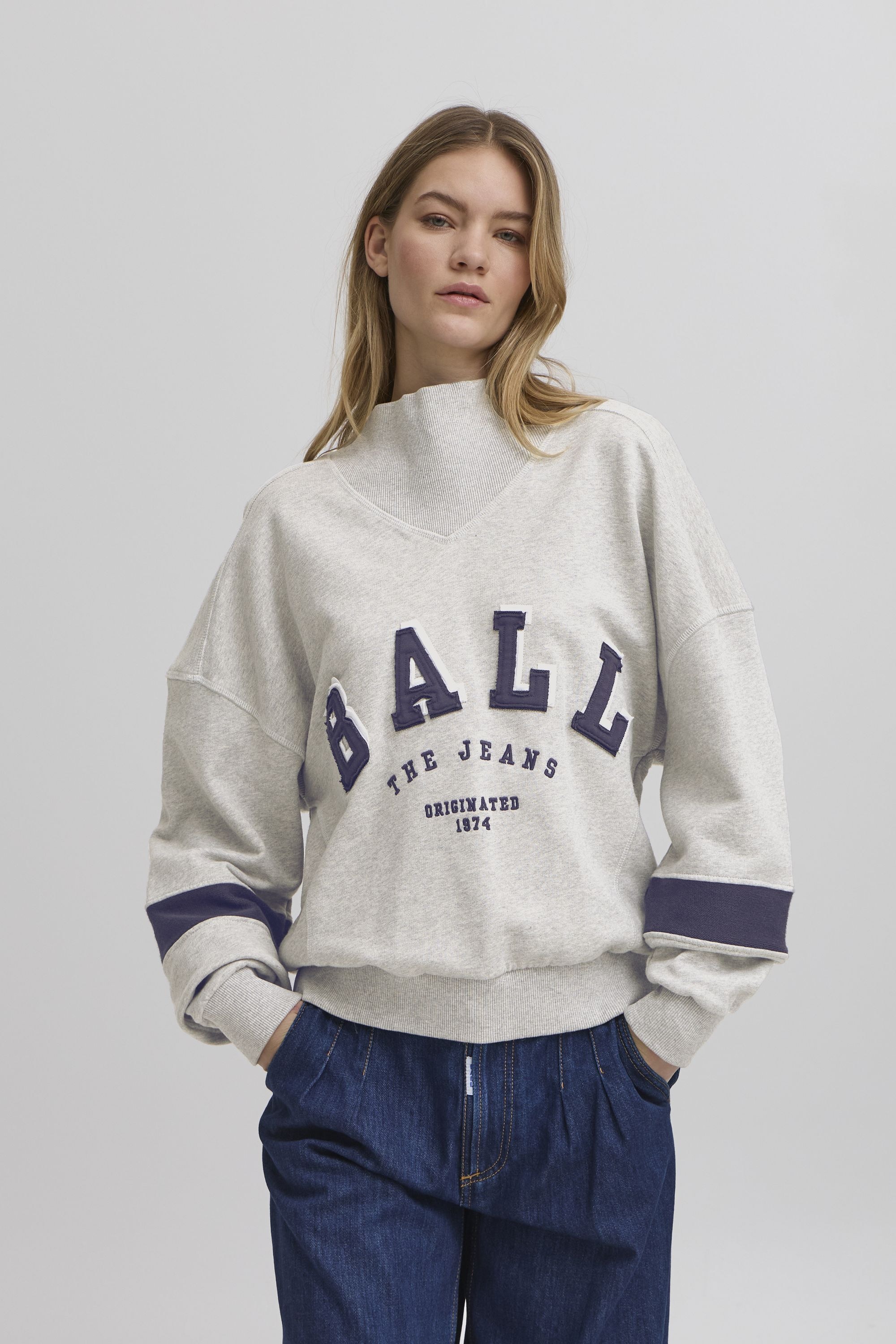 BALL Rundhalspullover »Sweater BAFOSSATI HIGH COLLAR«