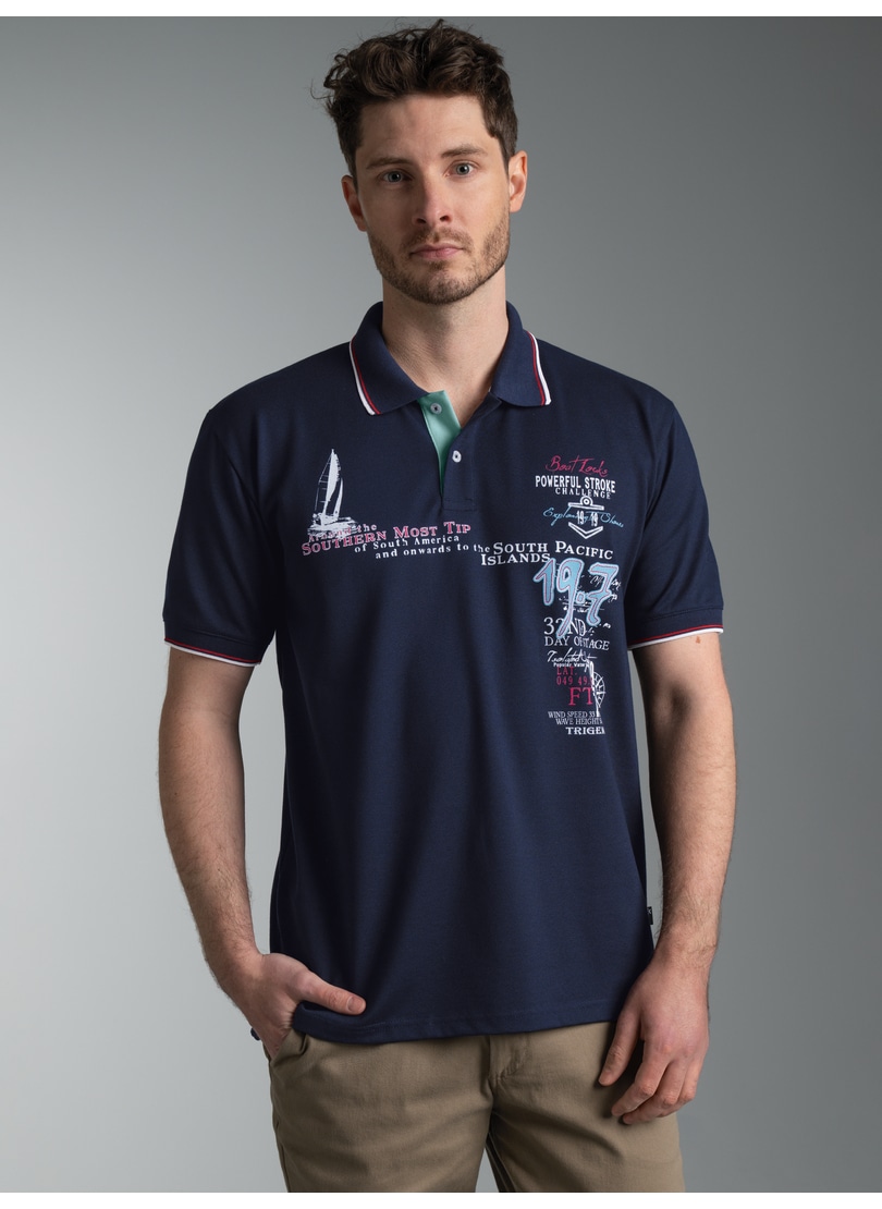 Trigema Poloshirt "TRIGEMA Polo Shirt mit Maritimem Print" 1 günstig online kaufen
