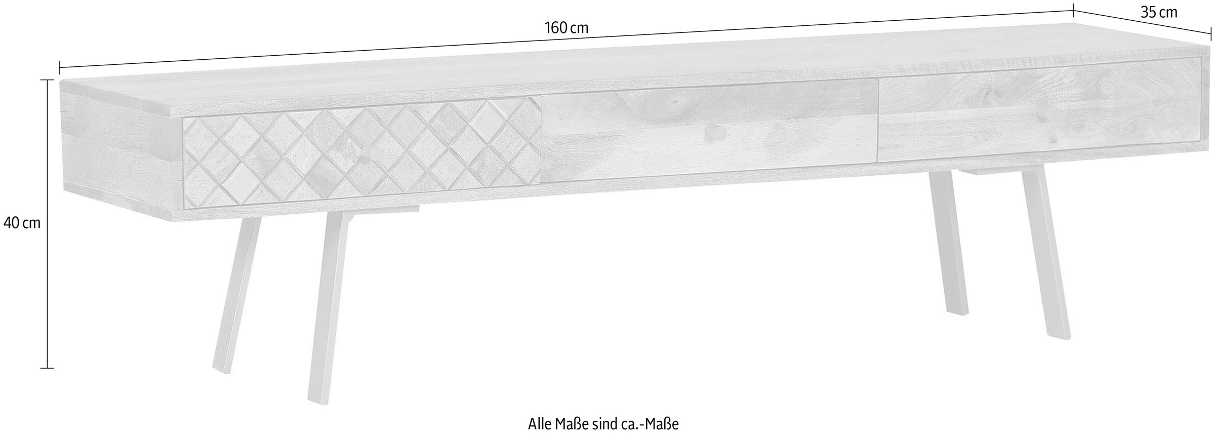 Gutmann Factory Lowboard, Kommode, Breite 160 cm