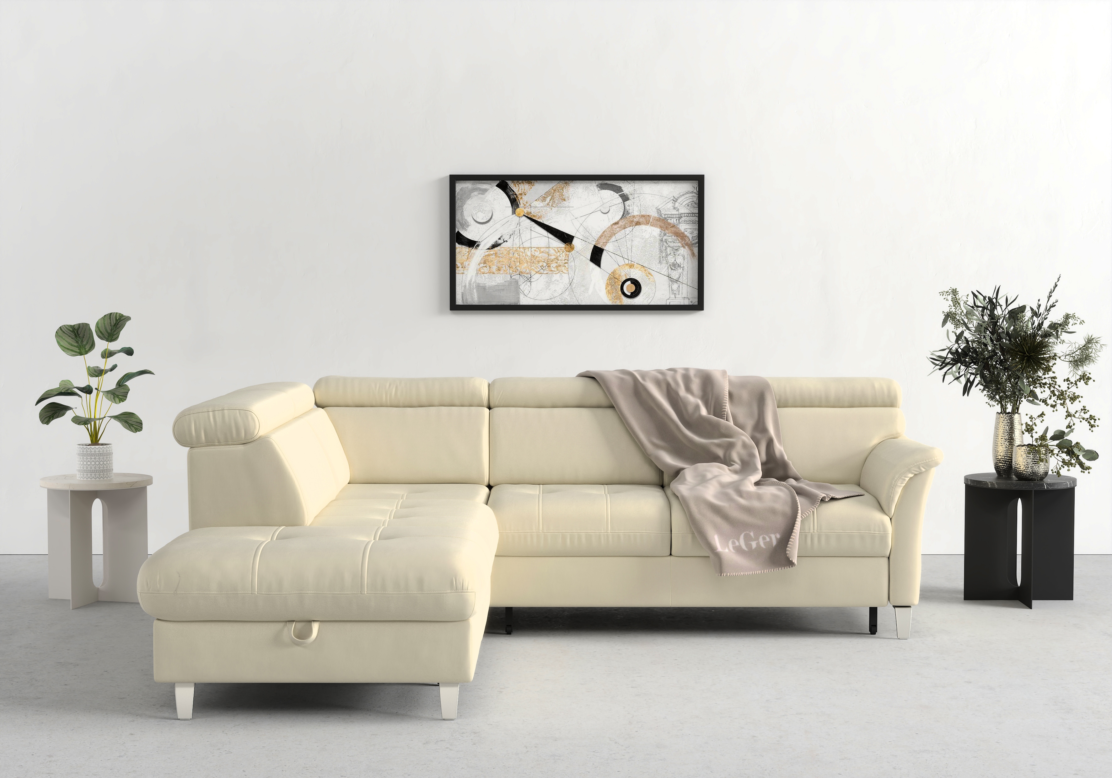 sit&more Ecksofa "Marano L-Form" inklusive Kopfteilverstellung, optional Schlaffunktion & Bettkasten