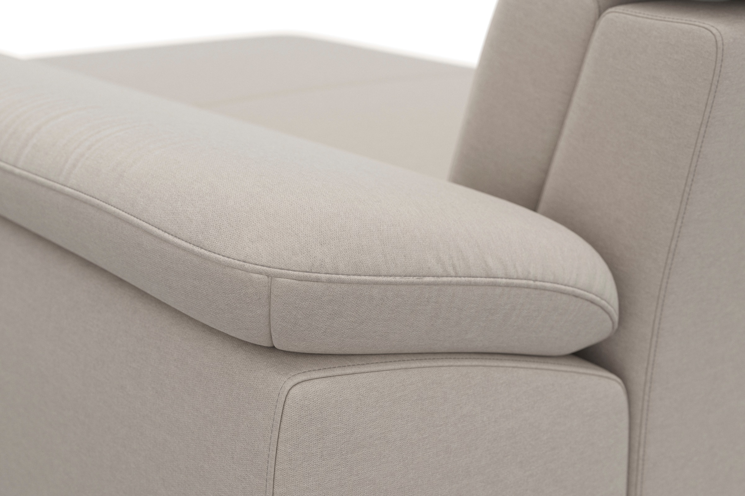 sit&more Wohnlandschaft »Cabrio U-Form, mit Sitztiefenverstellung, Arm- und Kopfteilverstellung«, 3 Nierenkissen, Federkern, optional Bettfunktion und Stauraum