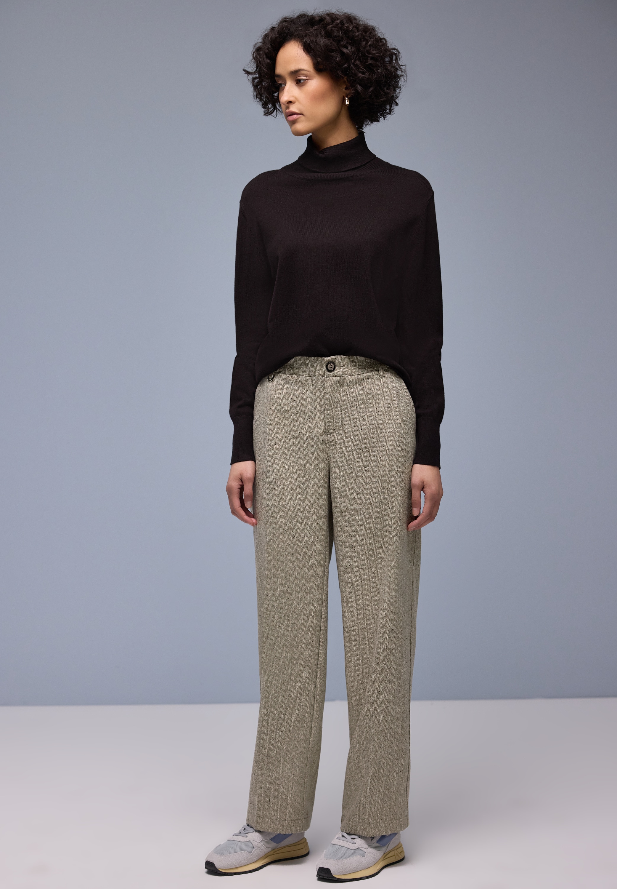 STREET ONE Stoffhose  in Melange-Optik