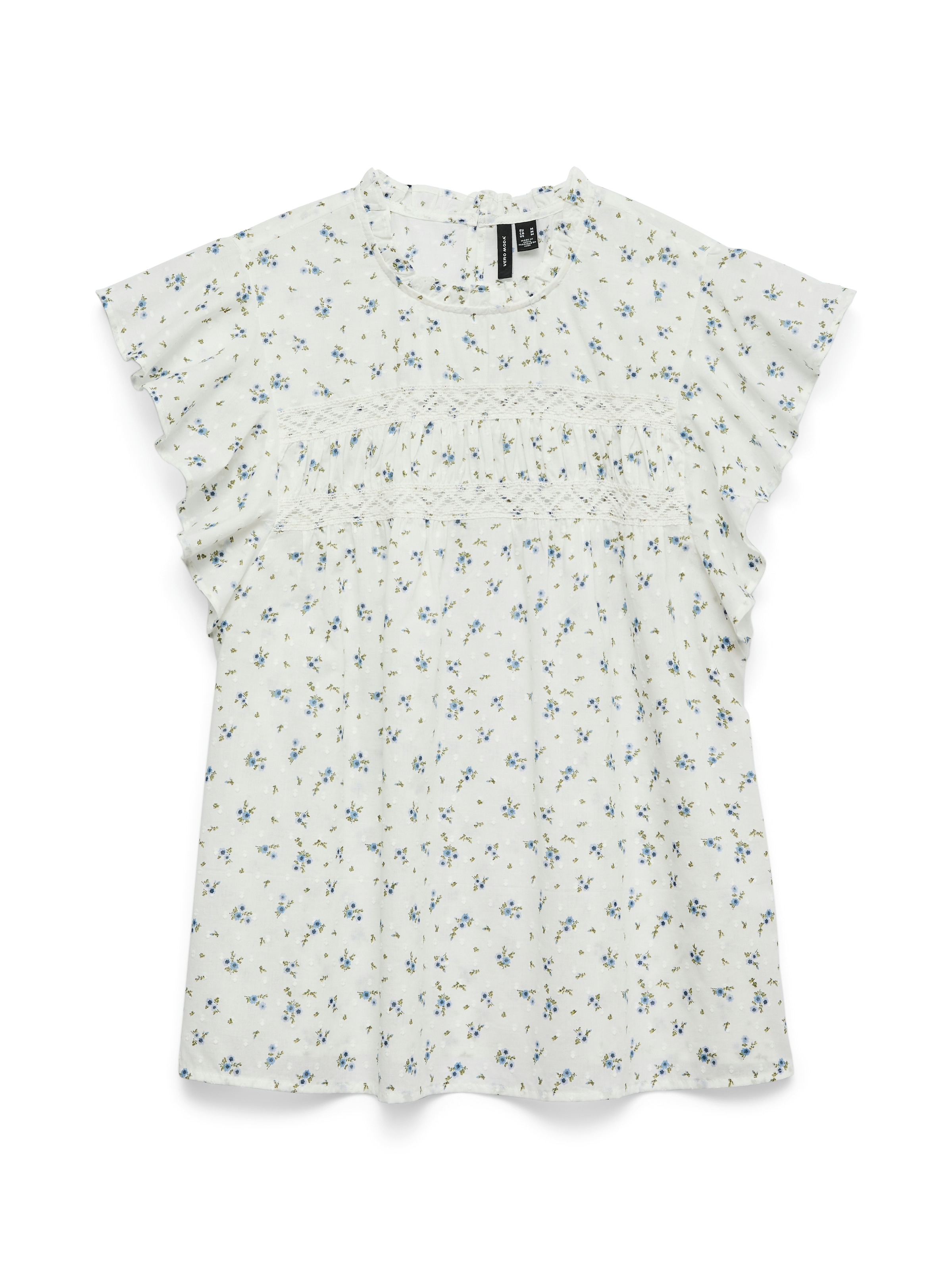 Vero Moda Blusenshirt »VMTRINE SL LACE TOP WVN NOOS«
