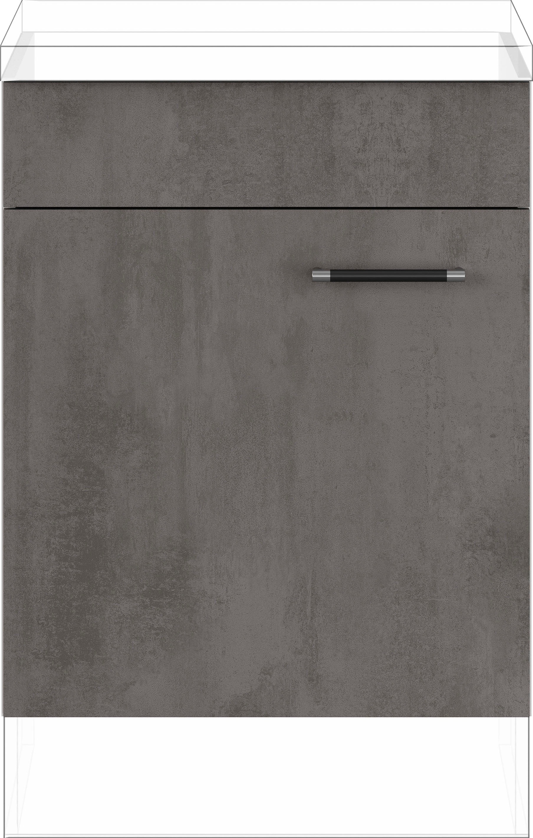 IMPULS KÜCHEN Kühlumbauschrank beton, ...