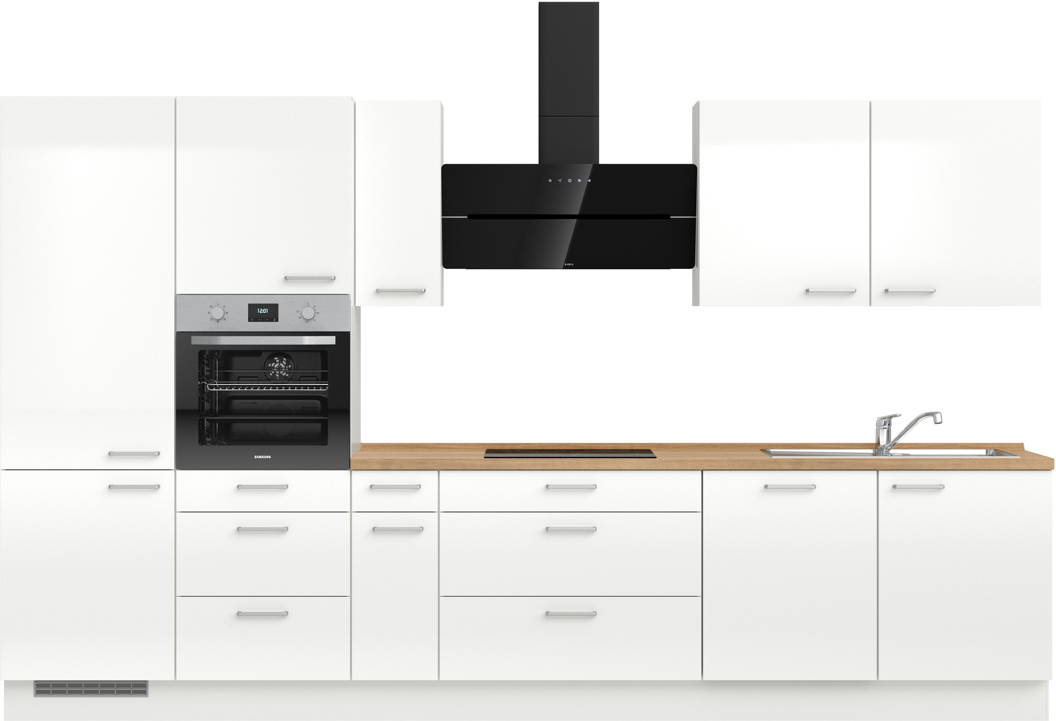 nobilia Küchenzeile ""Flash II", NEU: individuell anpassbar mit gratis Profi-Beratung" vormontiert, Breite 360 cm, Ausrichtung wählbar, wahlw. mit E-Geräten