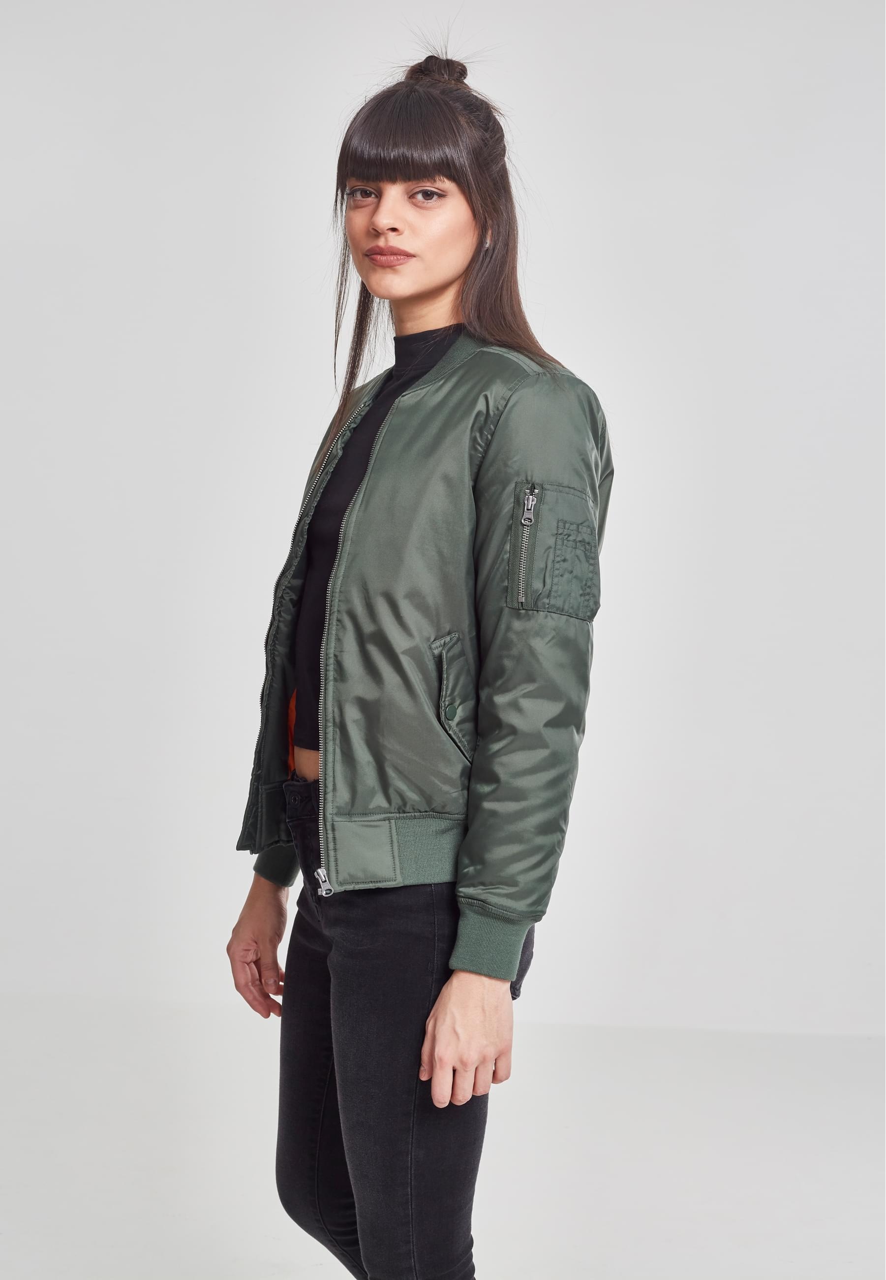 URBAN CLASSICS Allwetterjacke »Urban Classics Damen Ladies Basic Bomber Jacket«, (1 St.), ohne Kapuze