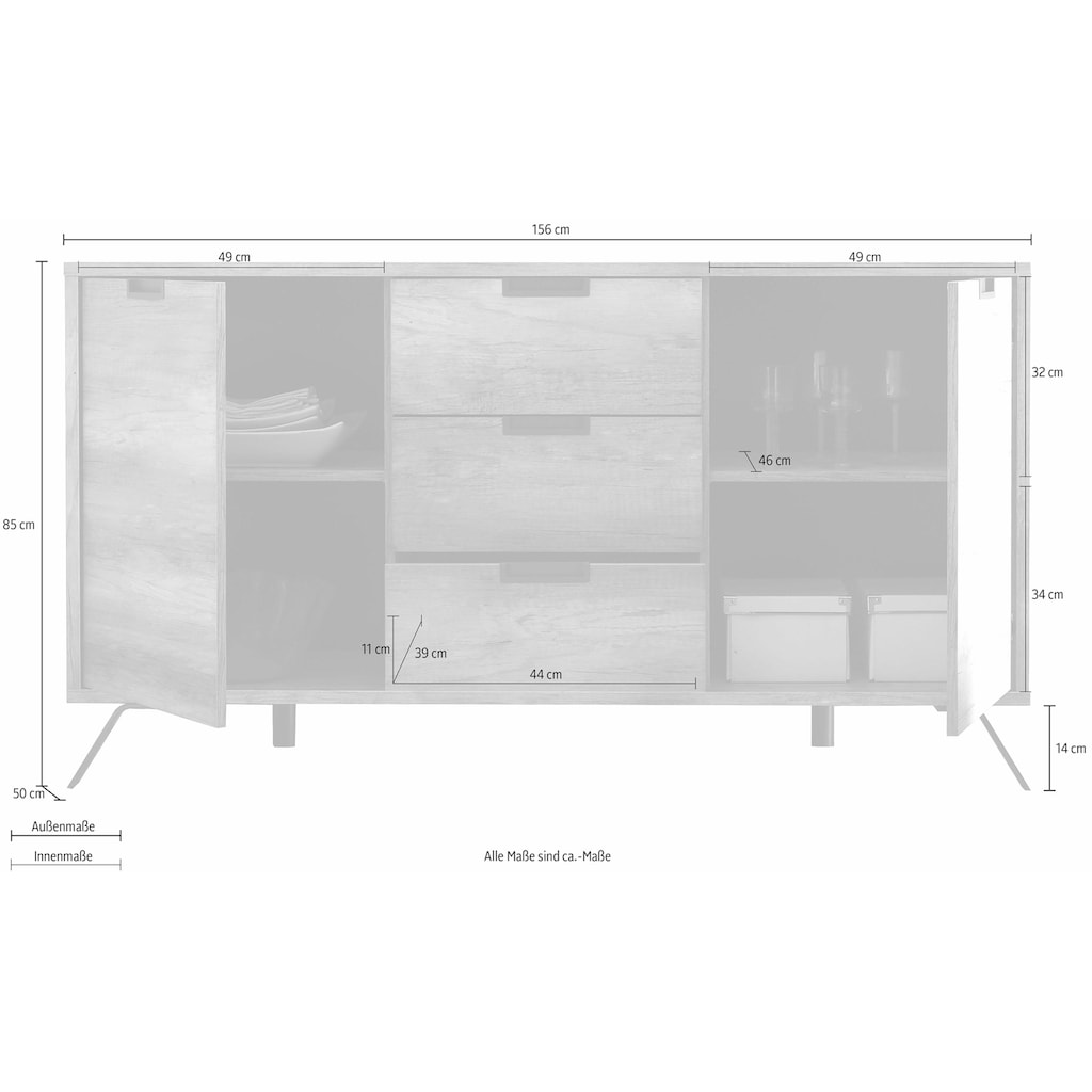 LC Sideboard »Palma«, Breite 156 cm