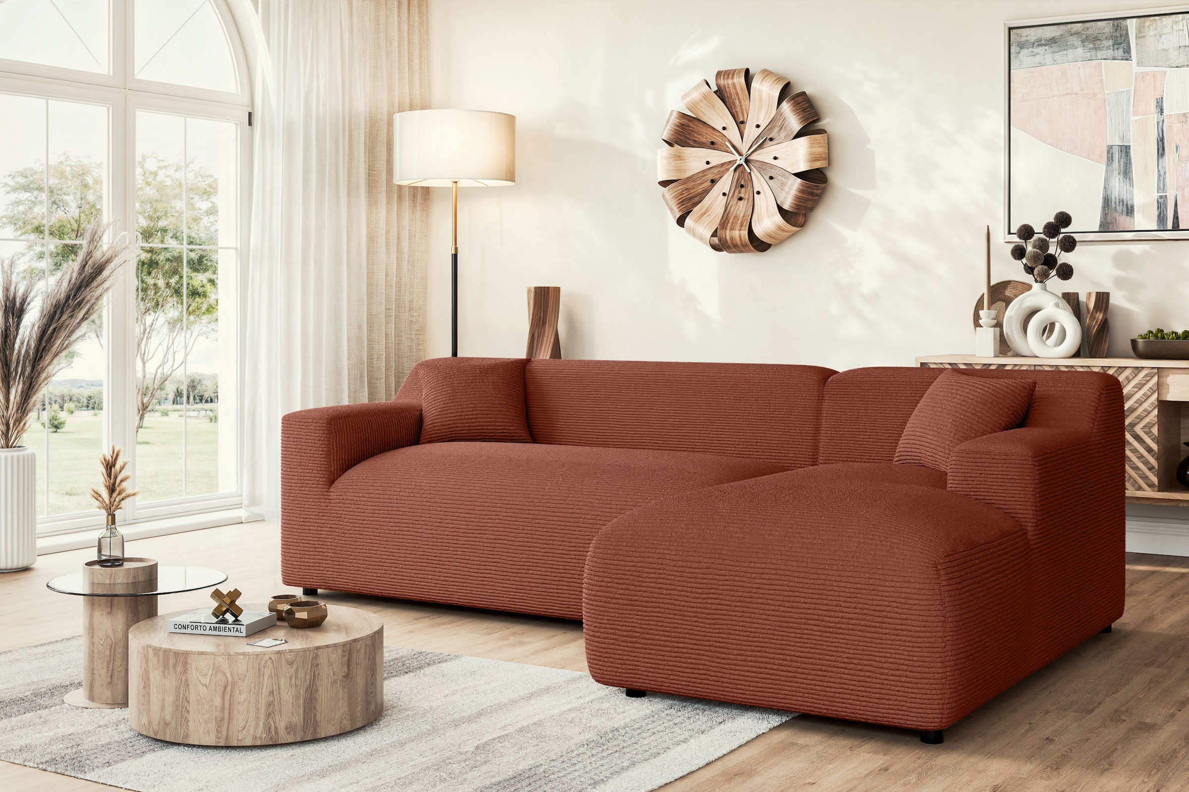 Home affaire Ecksofa "LILLIANA Designsofa, L-Form mit Recamiere rechts/link günstig online kaufen