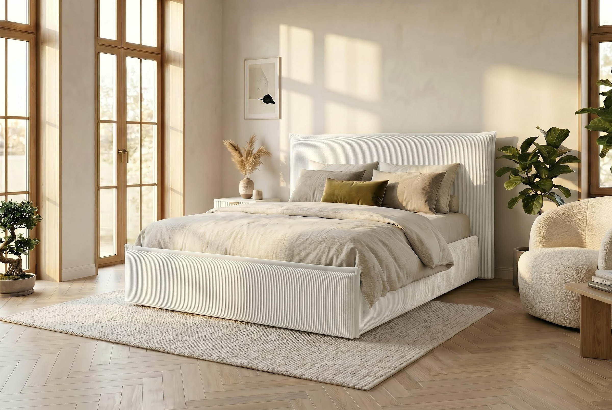OTTO home Polsterbett "MARLA" mit hochwertigem Cord-Bezug